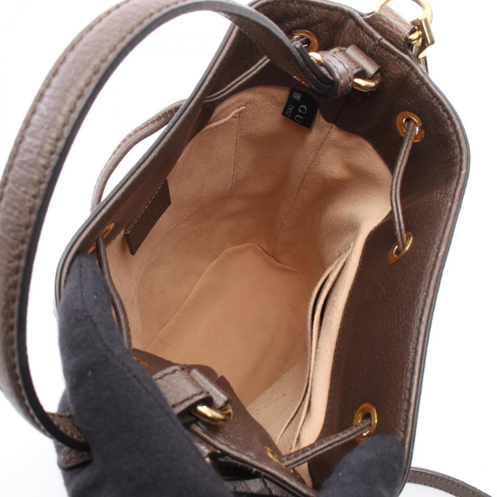 Gucci Beige Brown Pvc Coated Canvas Leather Handbag (Pre-Owned)