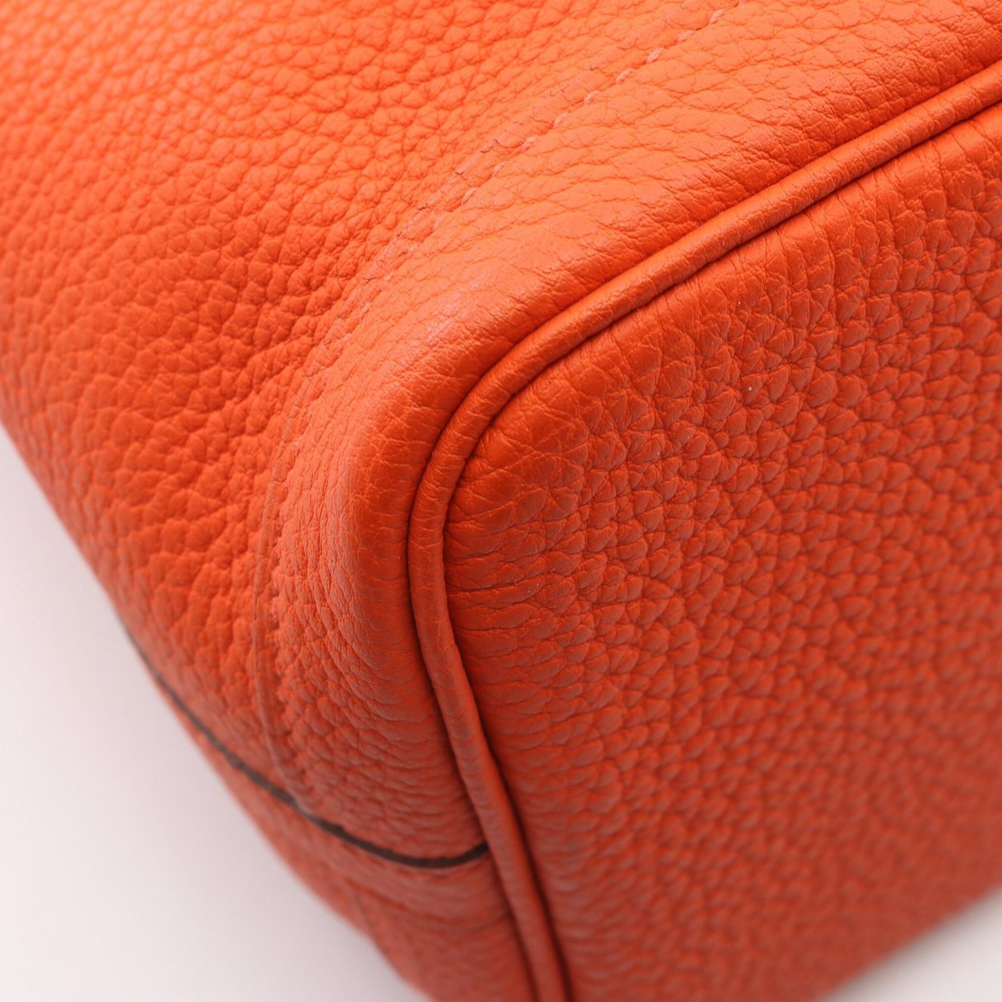 Hermes Garden Orange Negonda Leather Handbag Tote Bag (Pre-Owned)