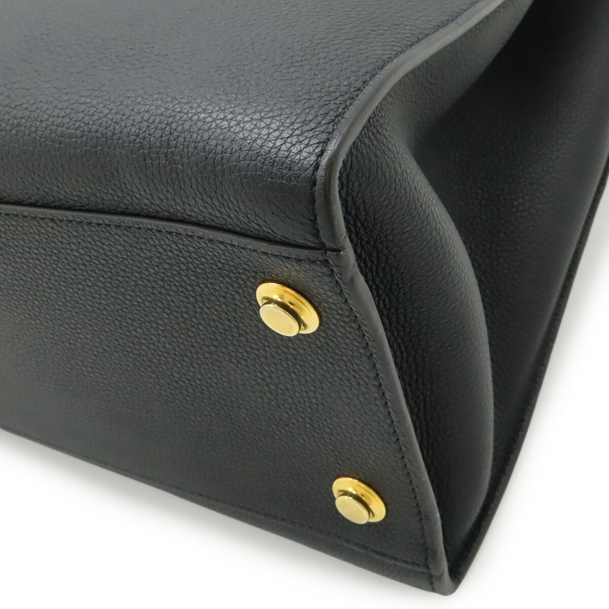 Louis Vuitton Taurillon Black Noir Leather Handbag Shoulder Bag (Pre-Owned)