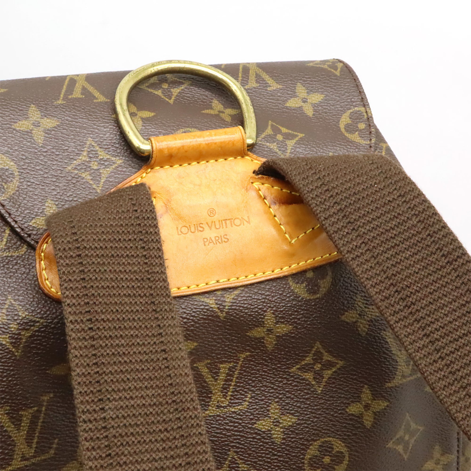 Louis Vuitton Brown Monogram Canvas Pvc Coated Canvas Backpack Shoulder Bag (Pre-Owned)