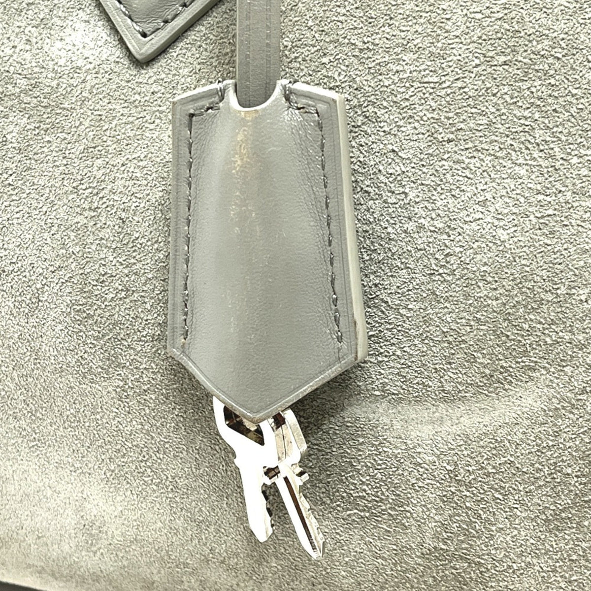 Louis Vuitton Gray Suede Handbag (Pre-Owned)