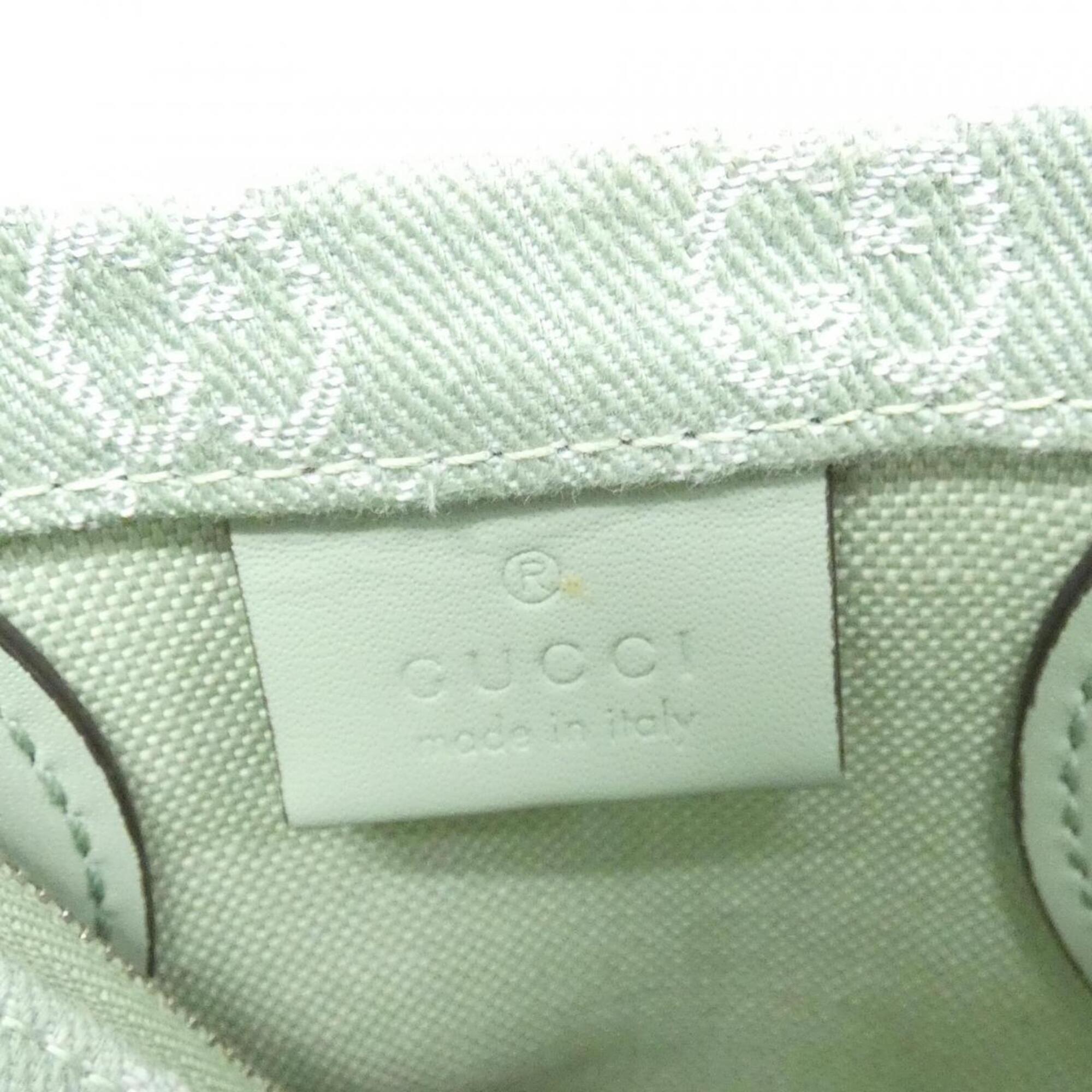 Gucci Pale Green Denim Handbag Pouch (Pre-Owned)