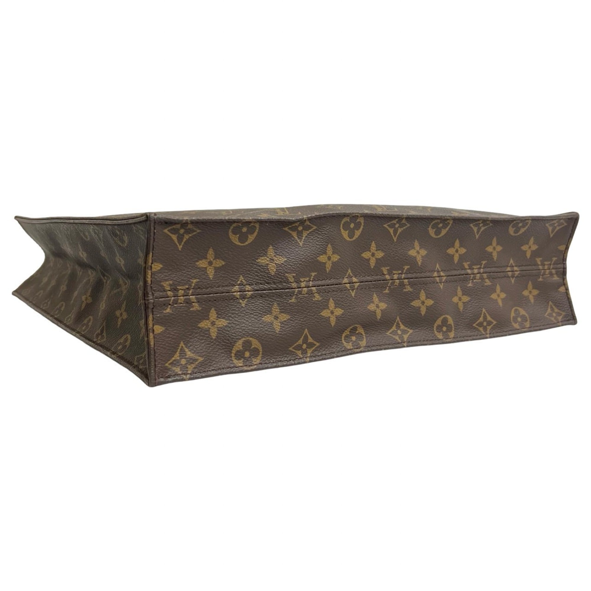 Louis Vuitton Brown Leather Pvc Handbag Tote Bag (Pre-Owned)