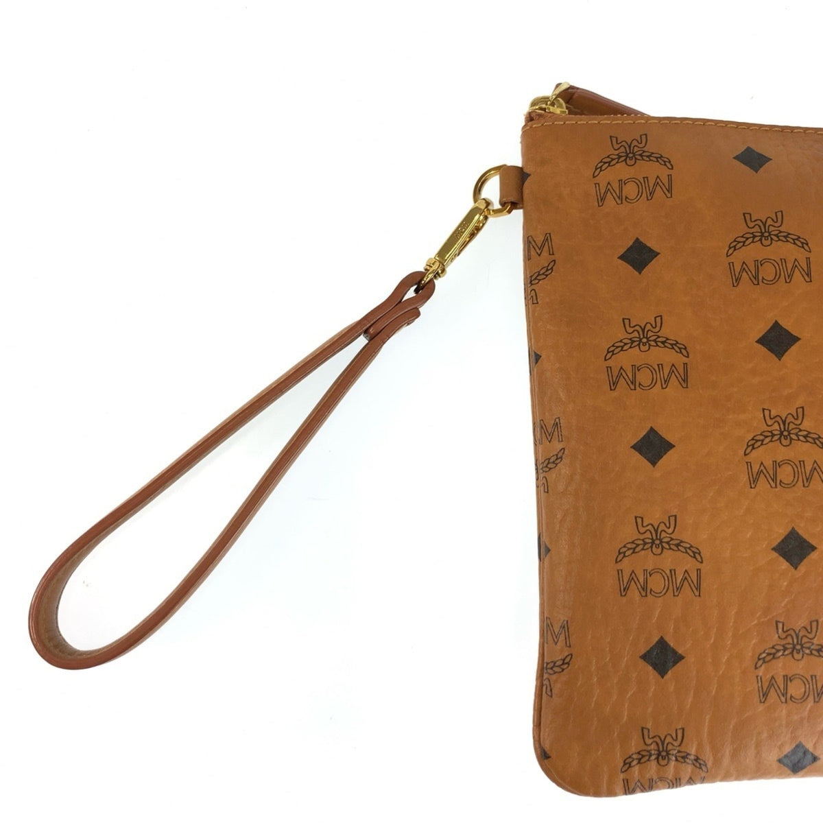 Mcm Brown Leather Clutch Bag (Pre-Owned)