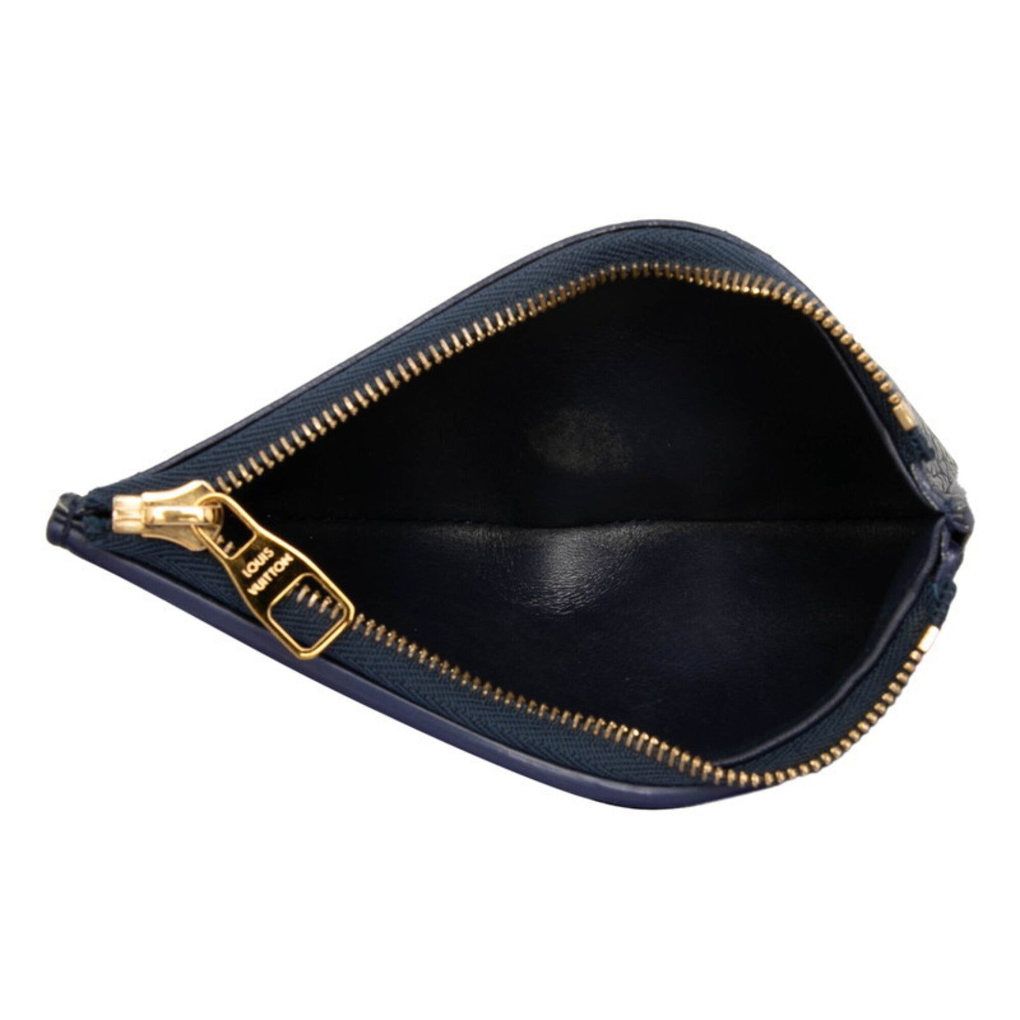 Louis Vuitton Navy Leather Wallet (Tri-Fold) (Pre-Owned)