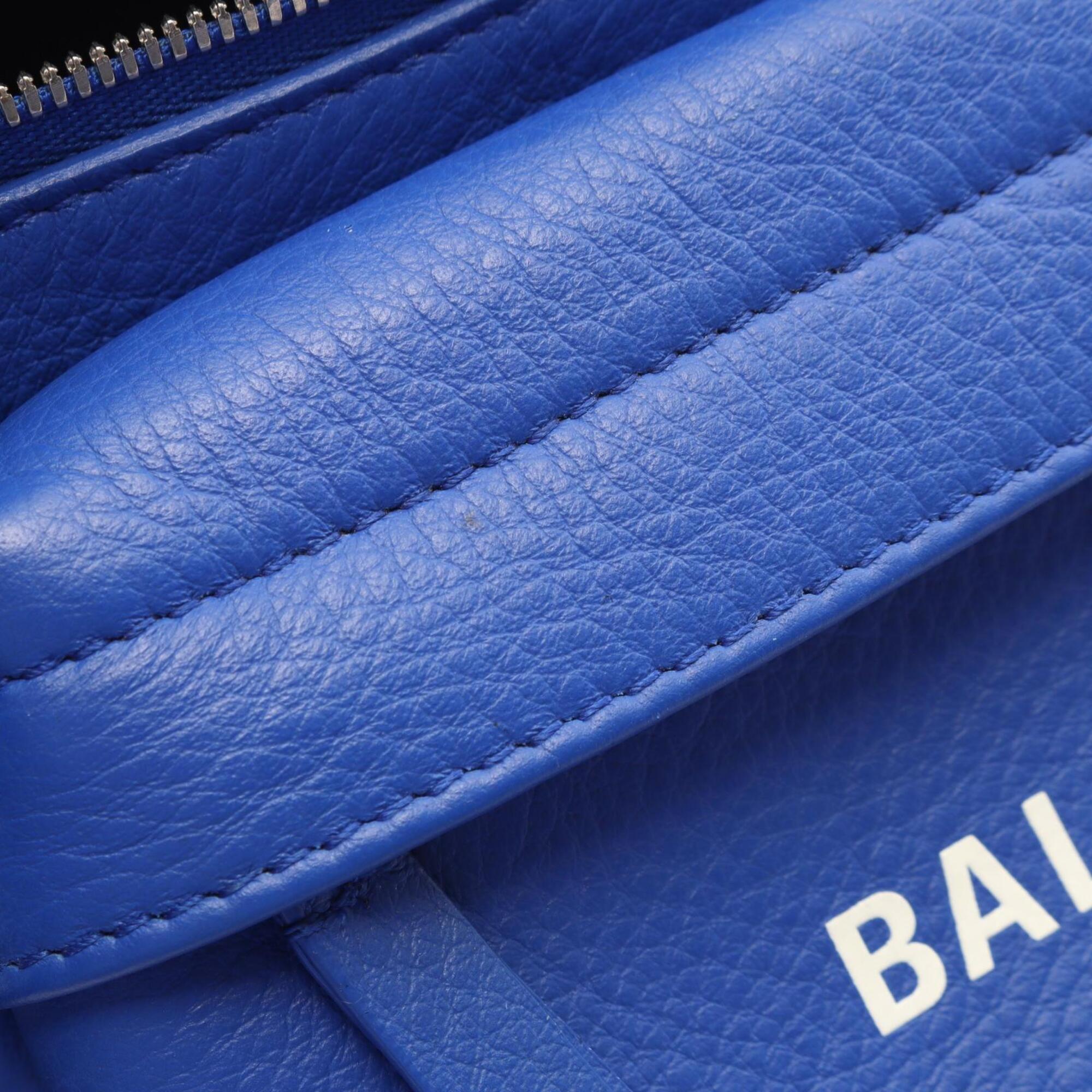 Balenciaga Blue Leather Fanny Pack Handbag (Pre-Owned)