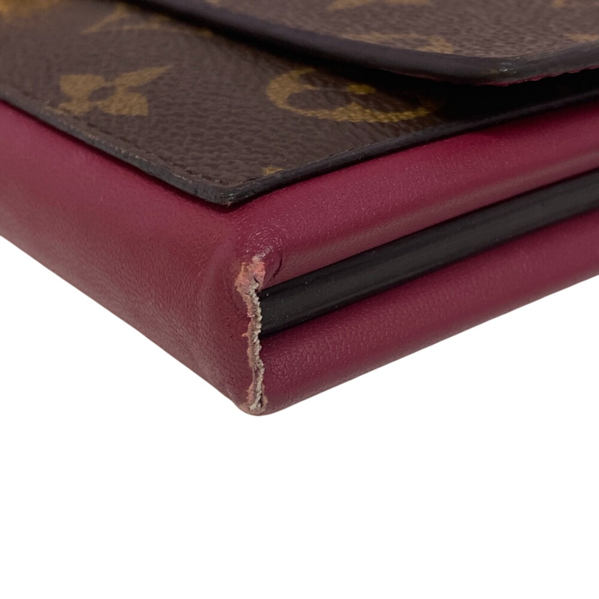 Louis Vuitton Monogram Brown Leather Long Wallet (Bi-Fold) (Pre-Owned)