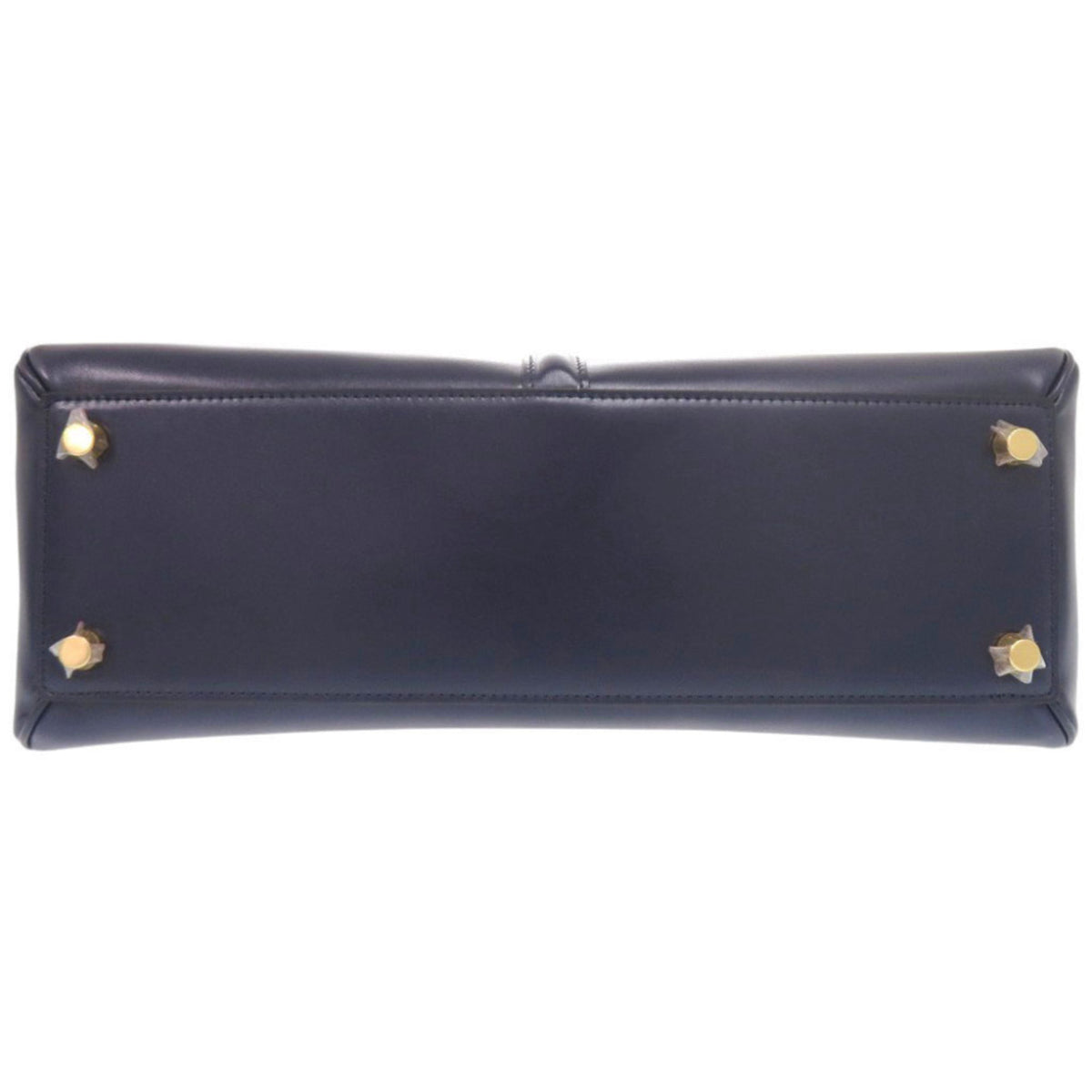 Celine Navy Leather Handbag Shoulder Bag (Pre-Owned)