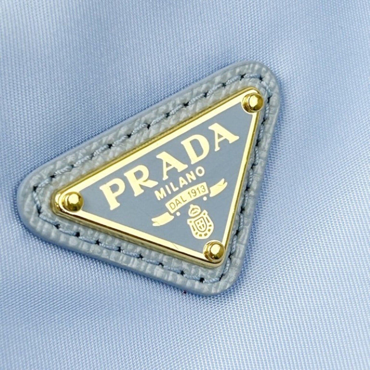 Prada Blue Nylon Handbag (Pre-Owned)