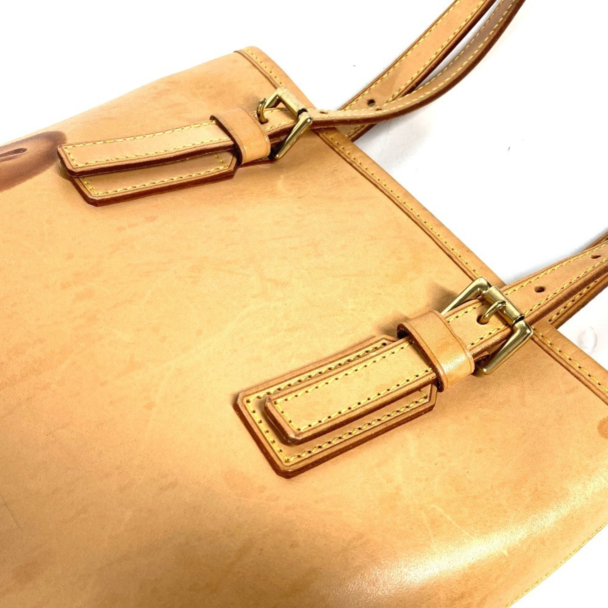 Louis Vuitton Beige Nomade Leather Shoulder Bag Tote Bag (Pre-Owned)