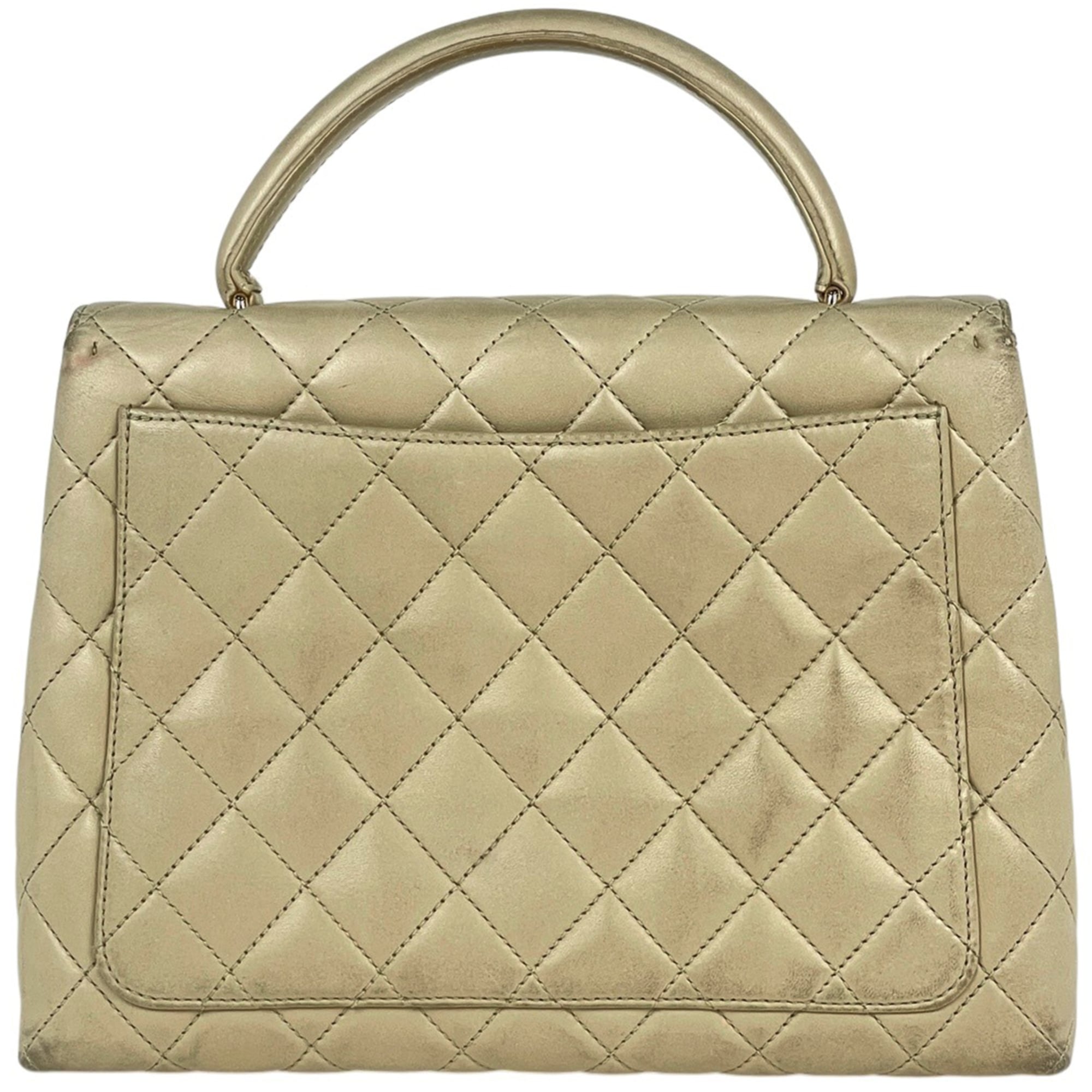 Chanel Beige Leather Handbag (Pre-Owned)