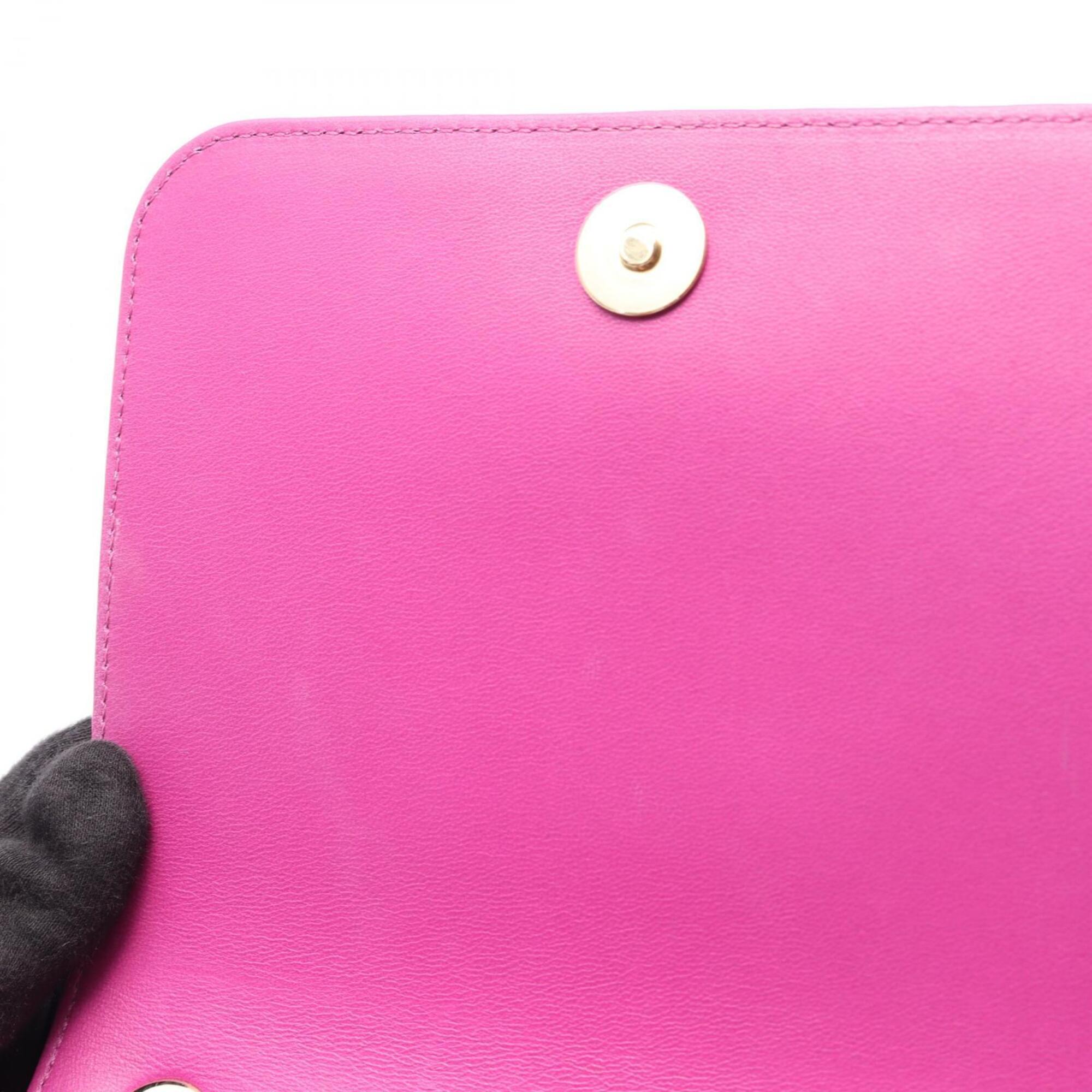 Chanel Purple Leather Handbag Shoulder Bag (Pre-Owned)
