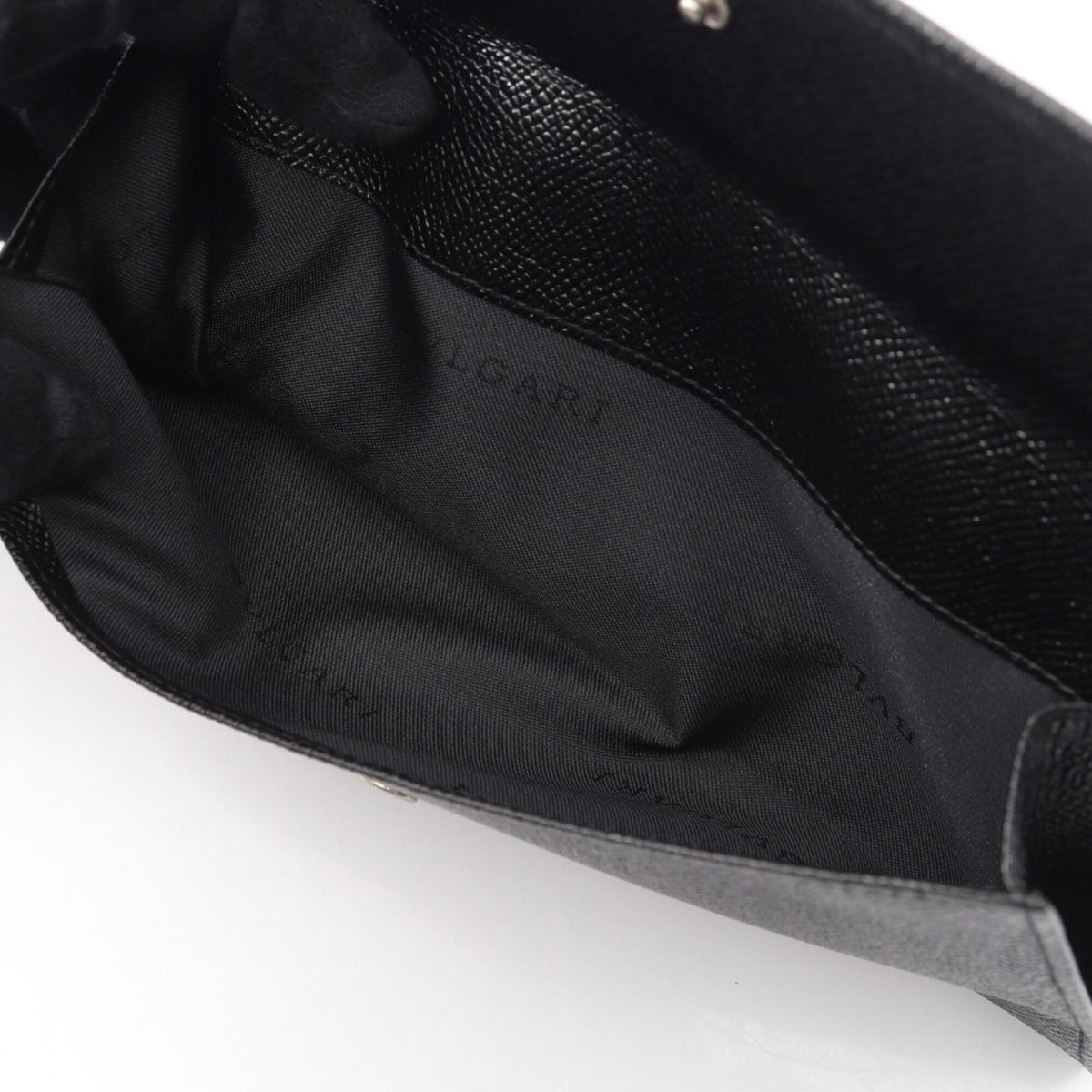 Bvlgari Black Leather Wallet (Tri-Fold) (Pre-Owned)