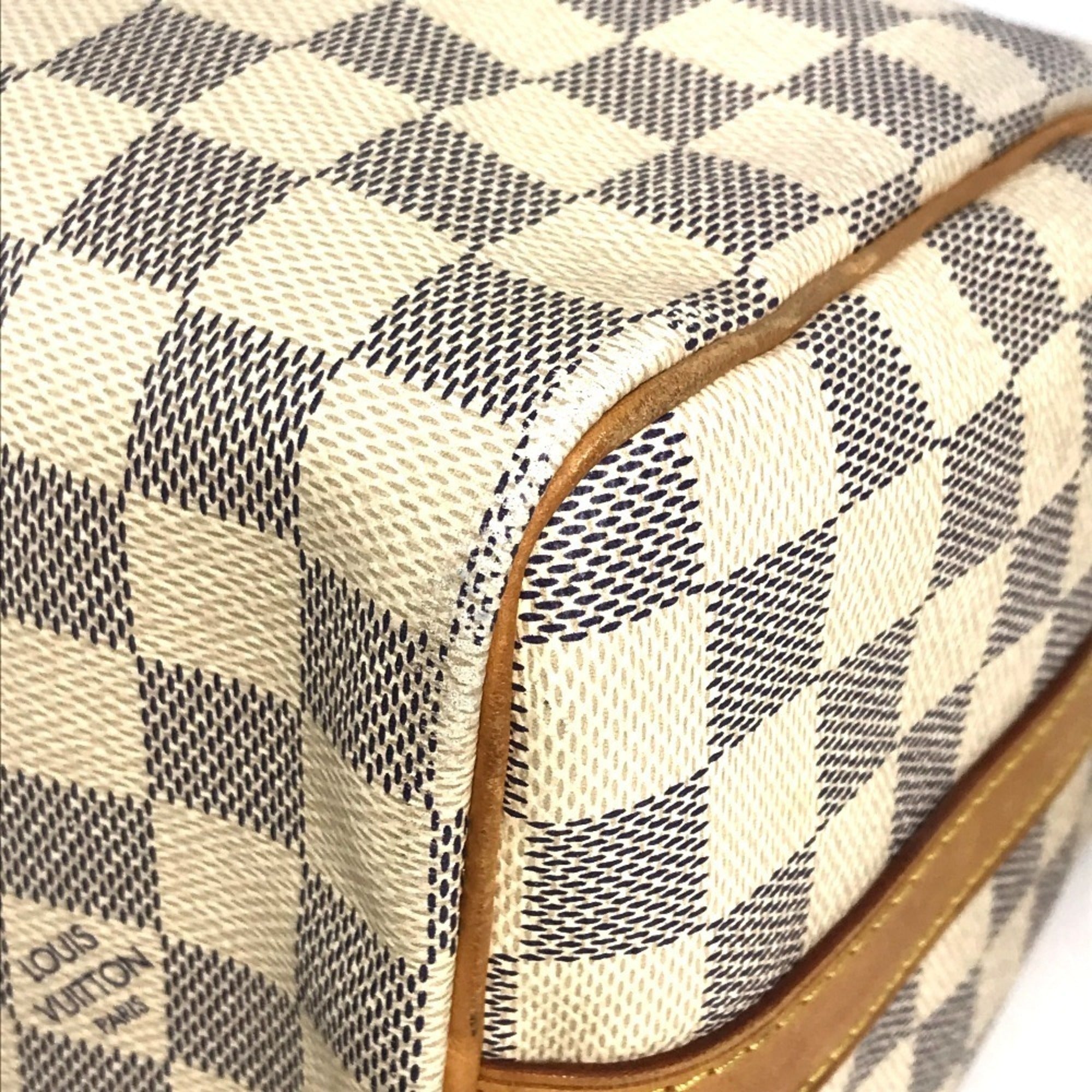 Louis Vuitton Damier Azur White Damier Azur Boston Bag Handbag Shoulder Bag (Pre-Owned)