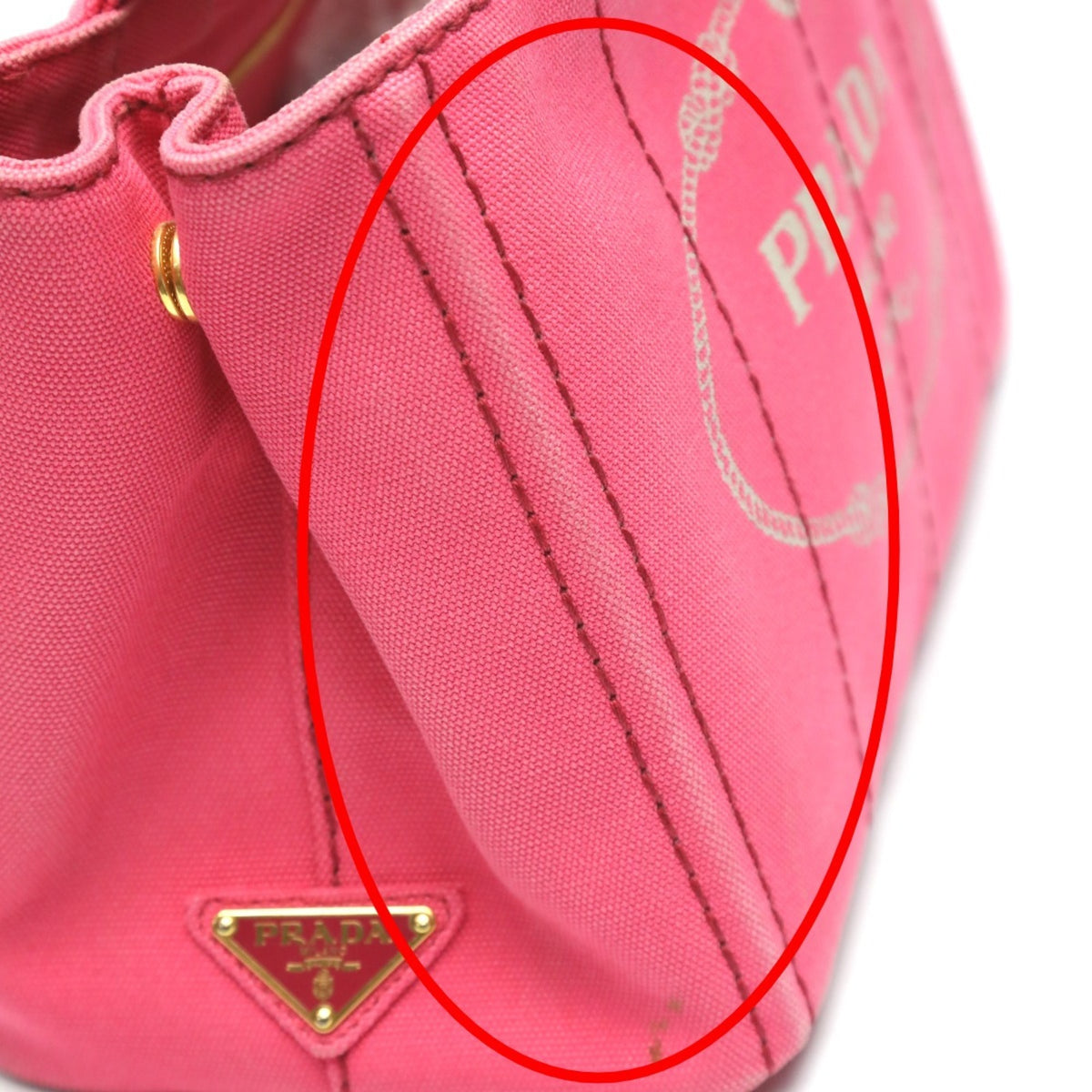Prada Pink Canvas Tote Bag (Pre-Owned)
