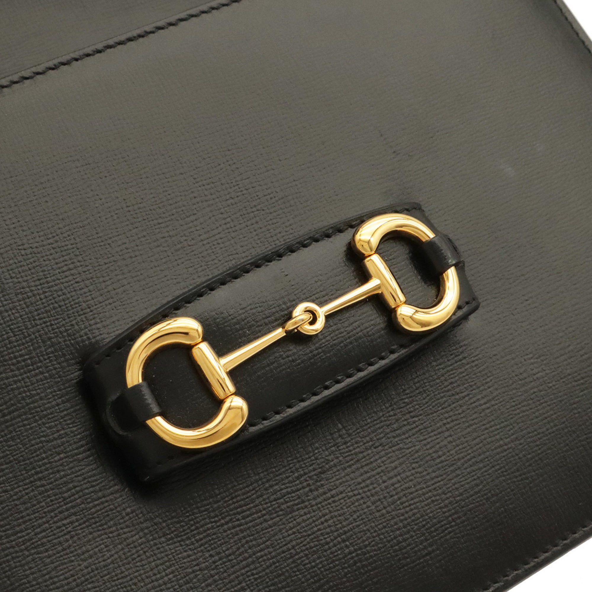 Gucci Black Leather Pochette Shoulder Bag (Pre-Owned)