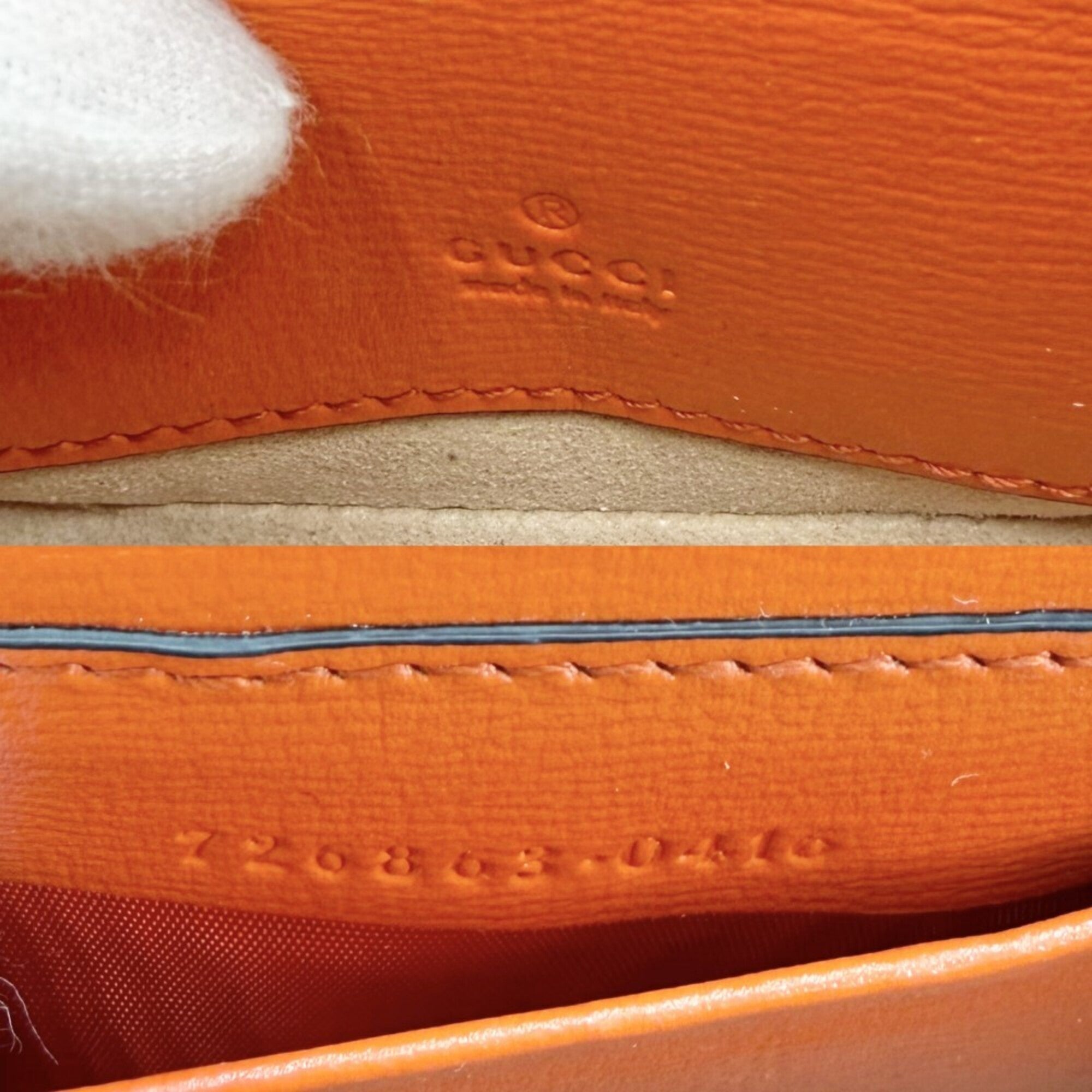 Gucci Orange Leather Shoulder Bag (Pre-Owned)