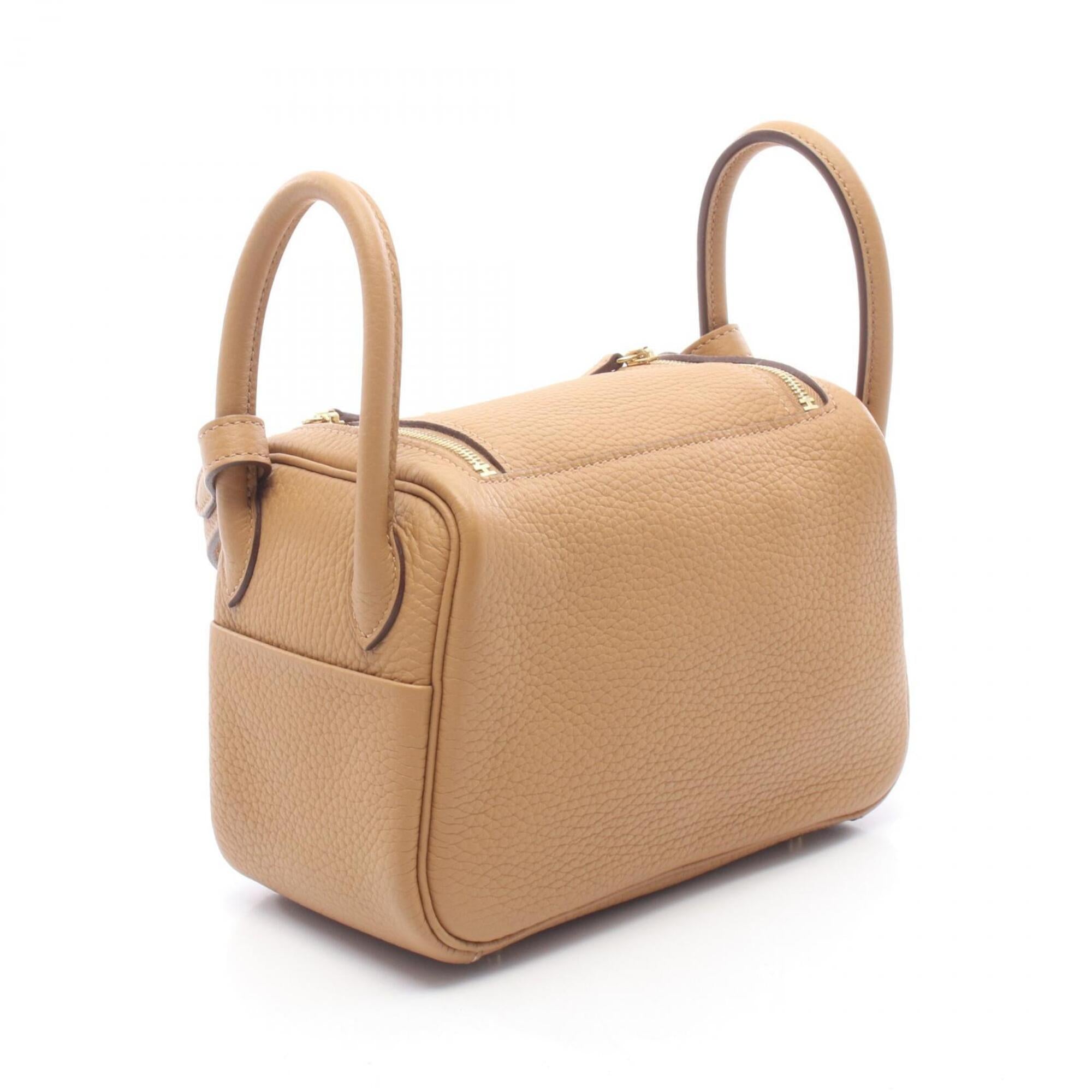 Hermes Brown Taurillon Clemence Leather Leather Handbag Shoulder Bag (Pre-Owned)