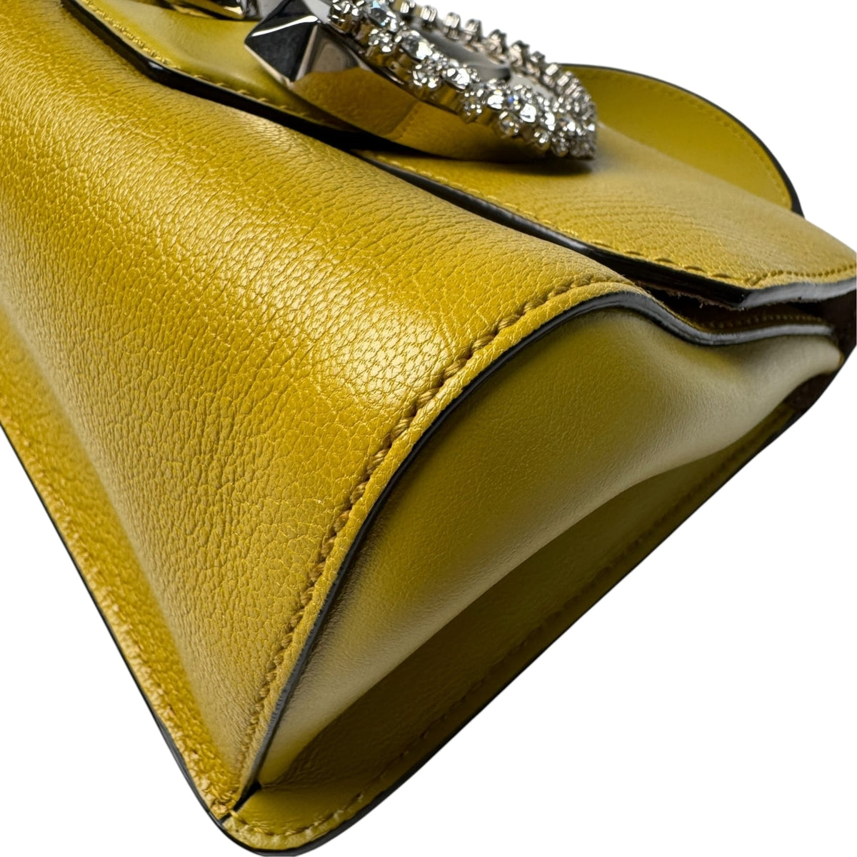 Jimmy Choo Yellow Leather Handbag Shoulder Bag (Pre-Owned)