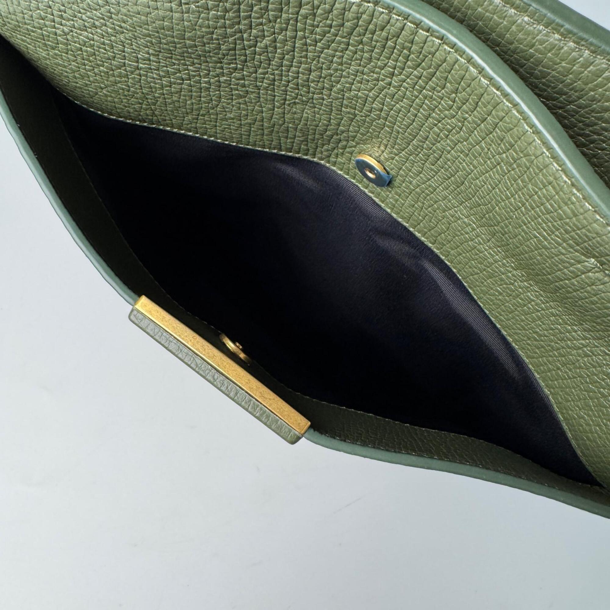 Tod's Green Leather Shoulder Bag Tote Bag (Pre-Owned)