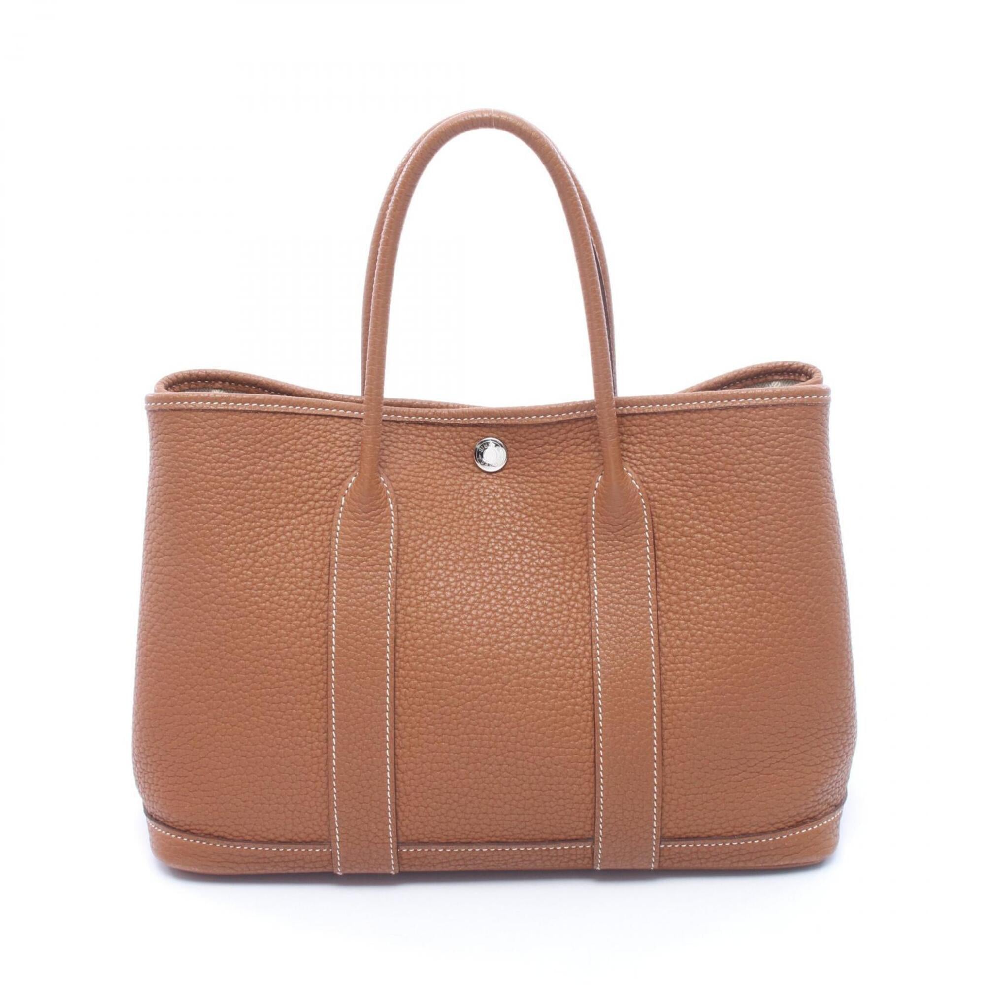 Hermes Brown Negonda Leather Handbag Tote Bag (Pre-Owned)