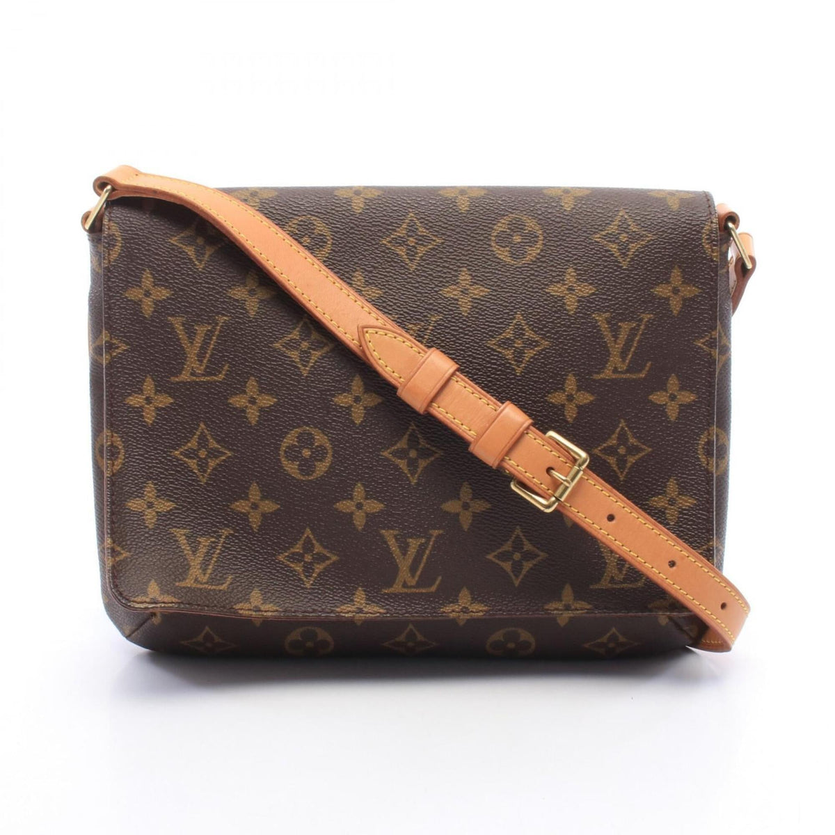 Louis Vuitton Brown Monogram Coated Canvas Leather Handbag Shoulder Bag (Pre-Owned)