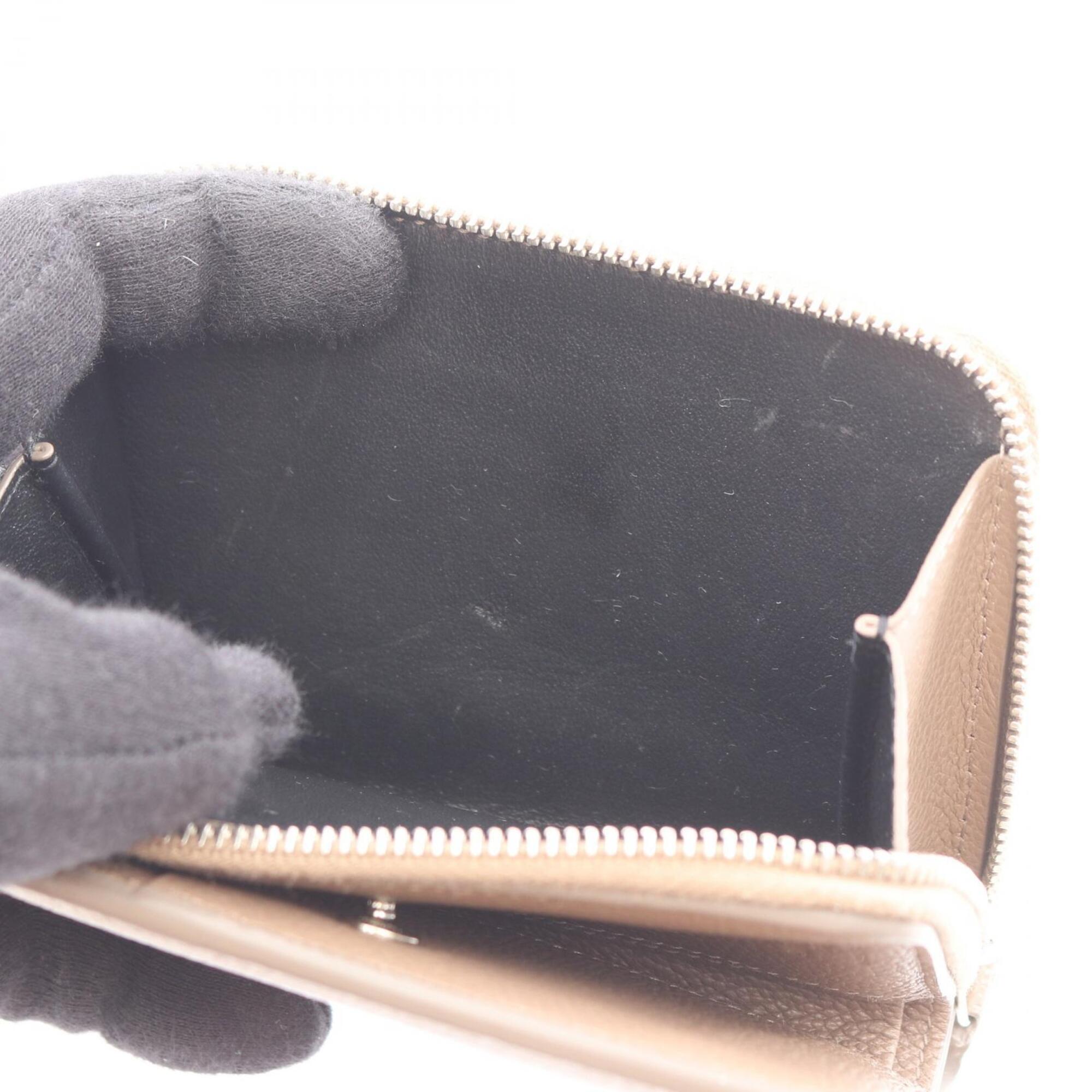 Yves Saint Laurent Gray Leather Wallet (Bi-Fold) (Pre-Owned)
