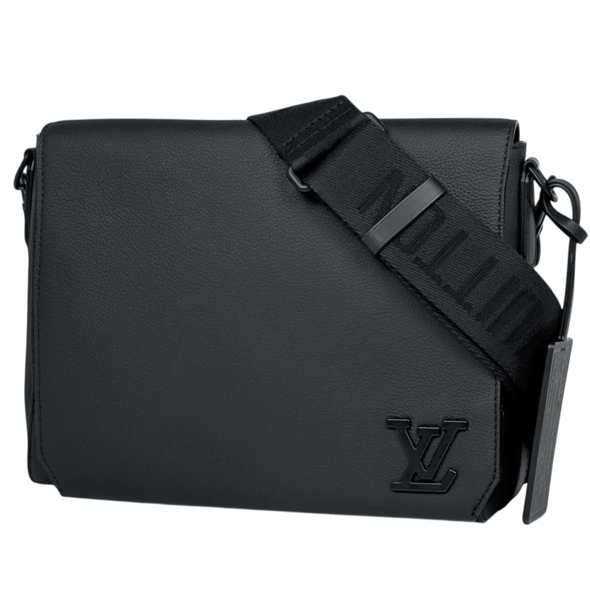 Louis Vuitton Black Noir Leather Shoulder Bag (Pre-Owned)