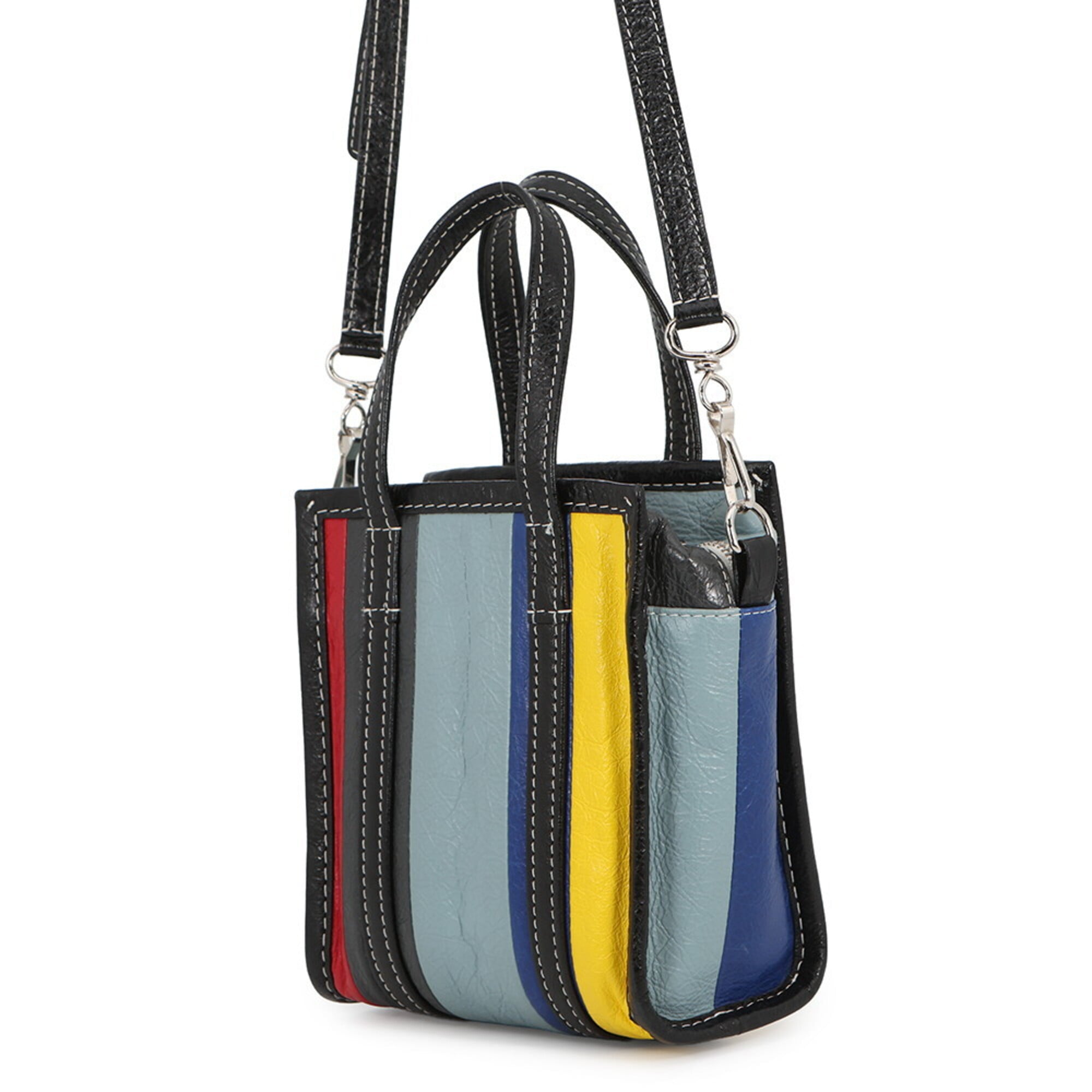 Balenciaga Black Multi-Color Leather Handbag Shoulder Bag (Pre-Owned)