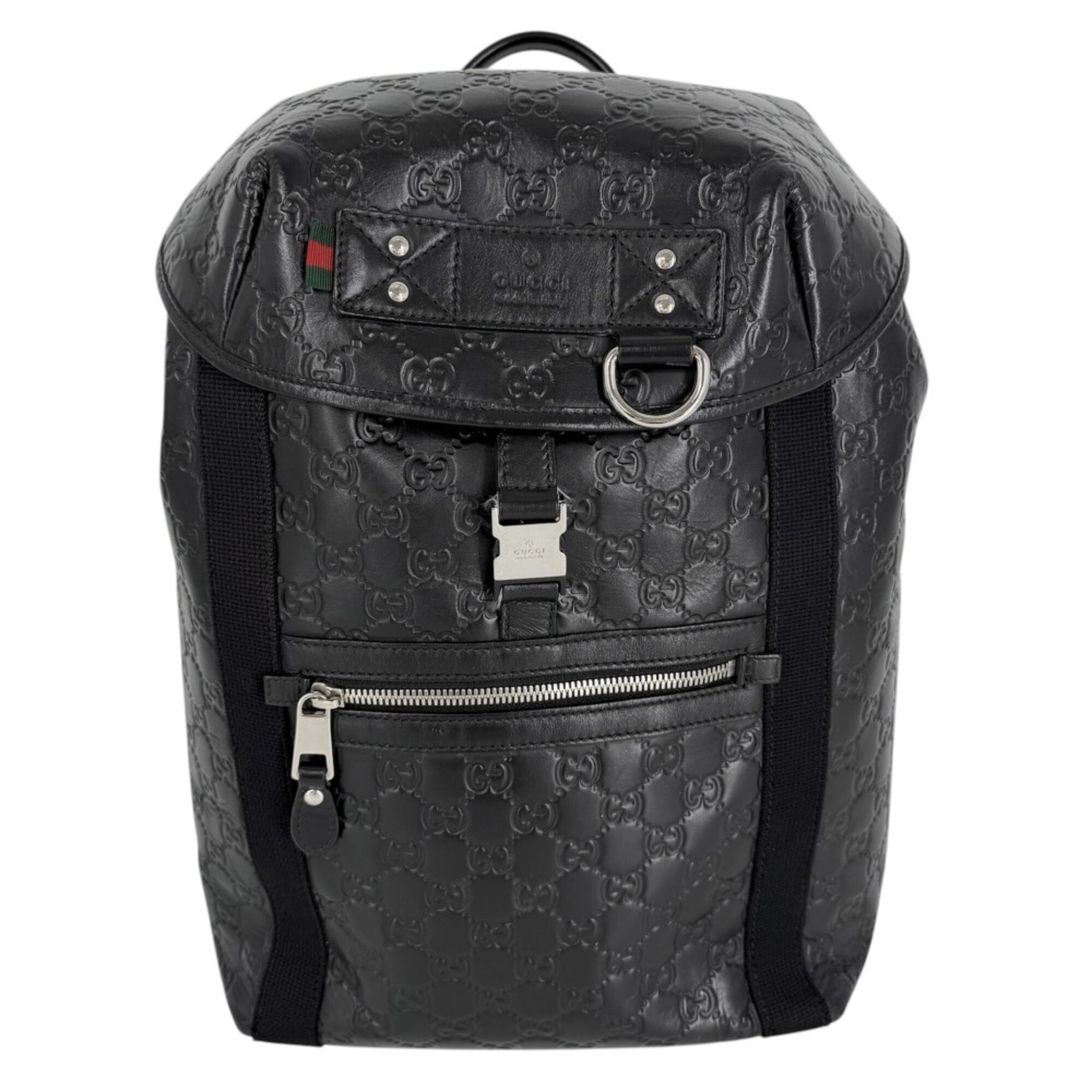 Gucci Black Leather Backpack (Pre-Owned)