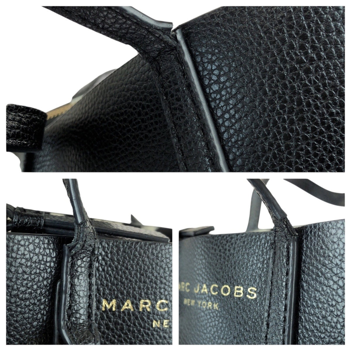 Marc Jacobs Black Leather Shoulder Bag Tote Bag (Pre-Owned)