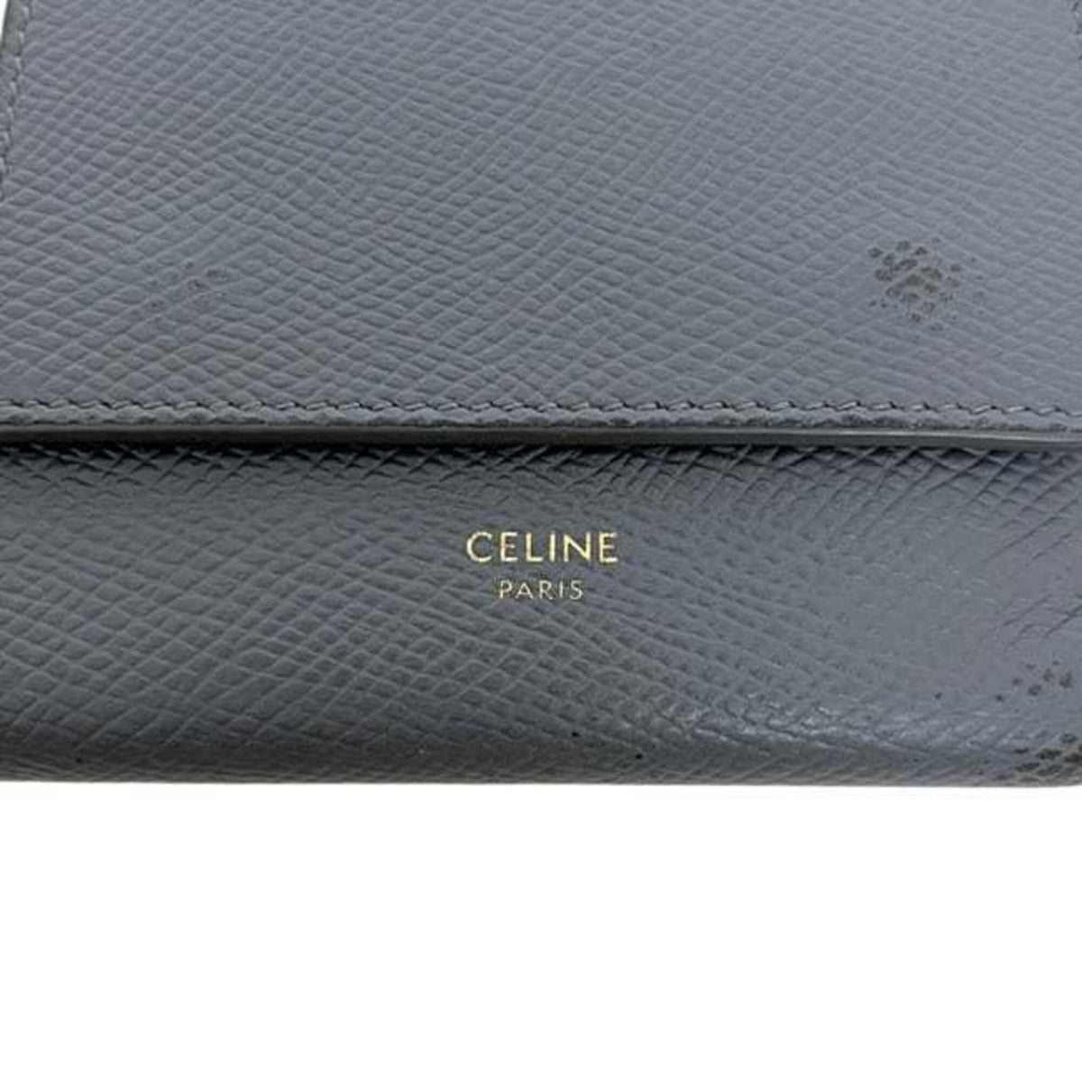 Celine Gray Leather Wallet (Tri-Fold) (Pre-Owned)