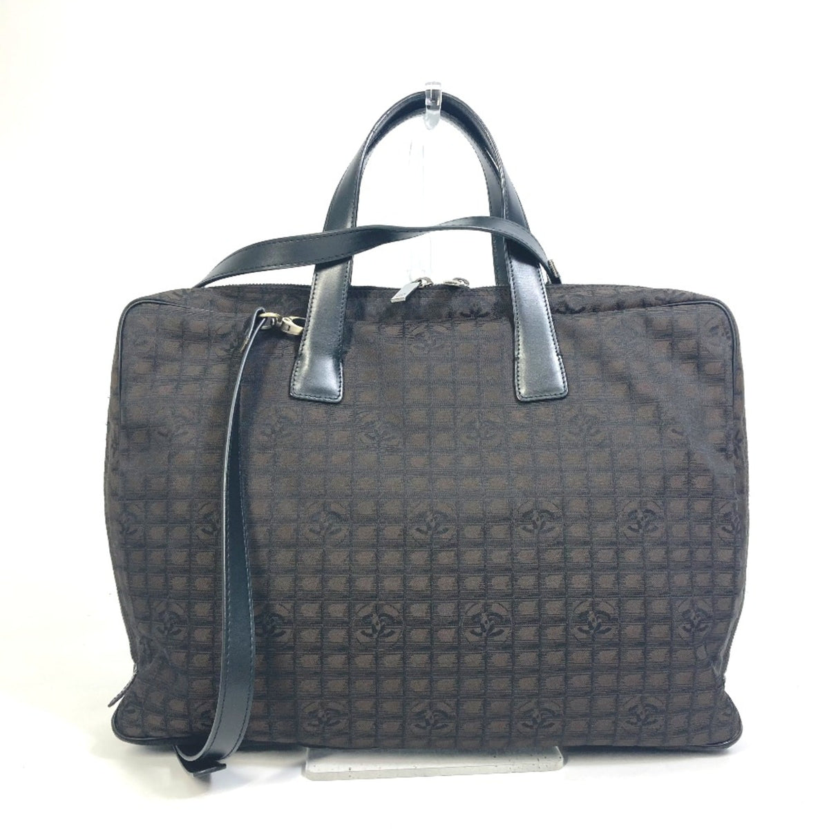 Chanel Brown Cloth Briefcase (Pre-Owned)