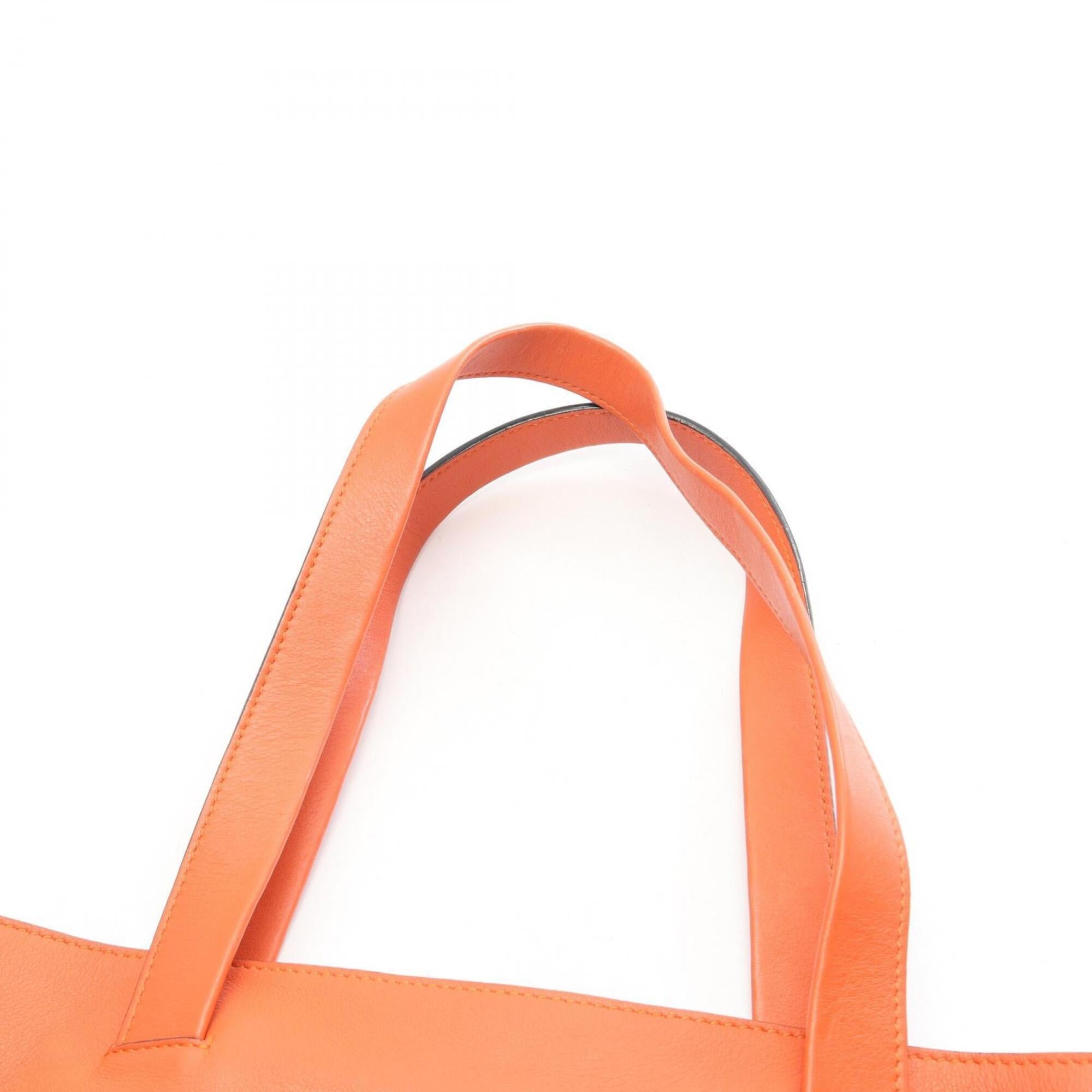 Loewe Orange Leather Handbag Tote Bag (Pre-Owned)
