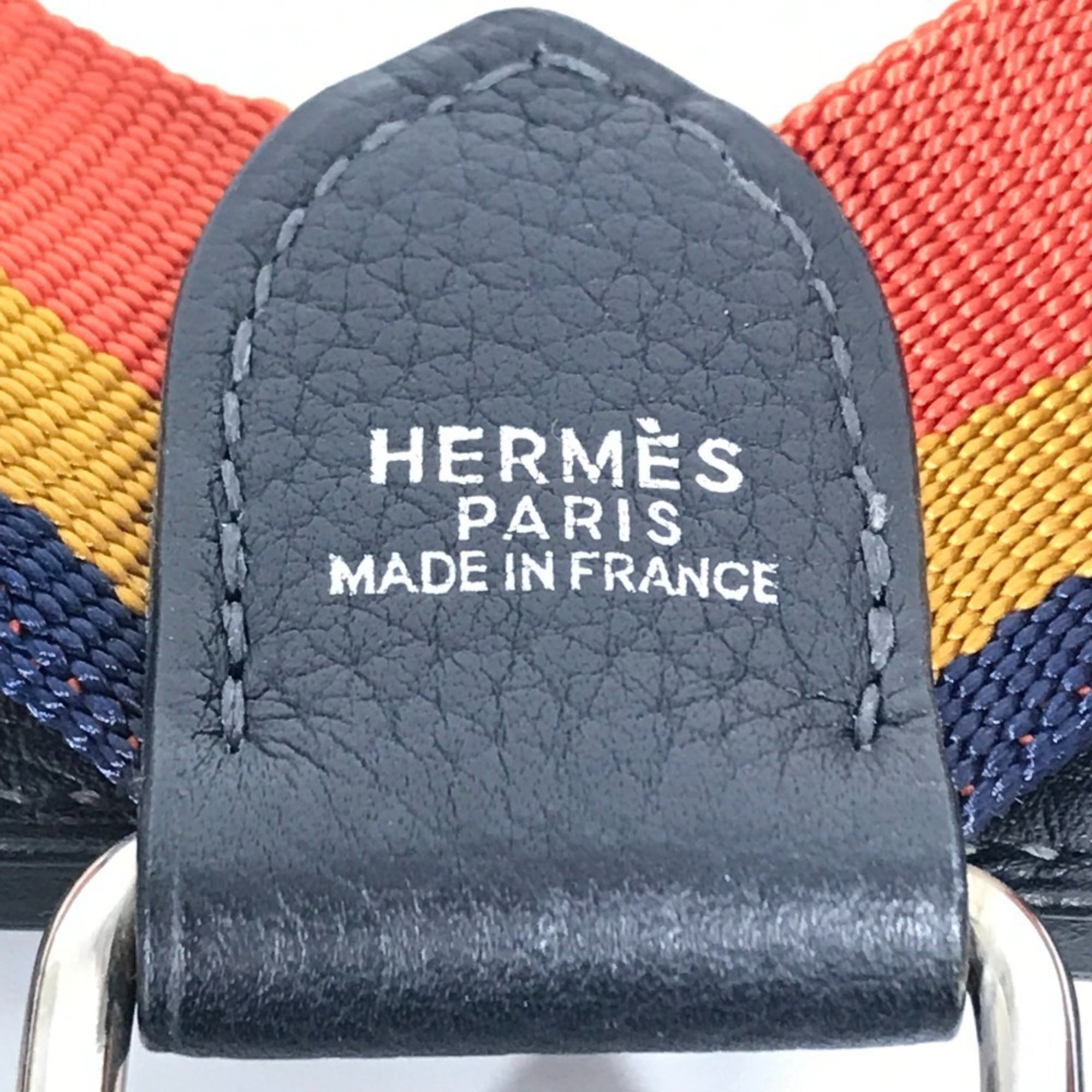 Hermes Beige Orange Toile H Backpack Handbag (Pre-Owned)