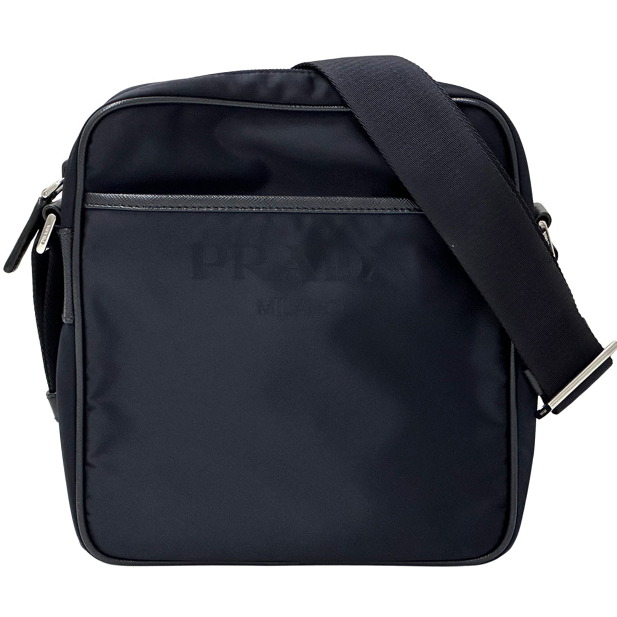 Prada Navy Nylon Handbag Shoulder Bag (Pre-Owned)