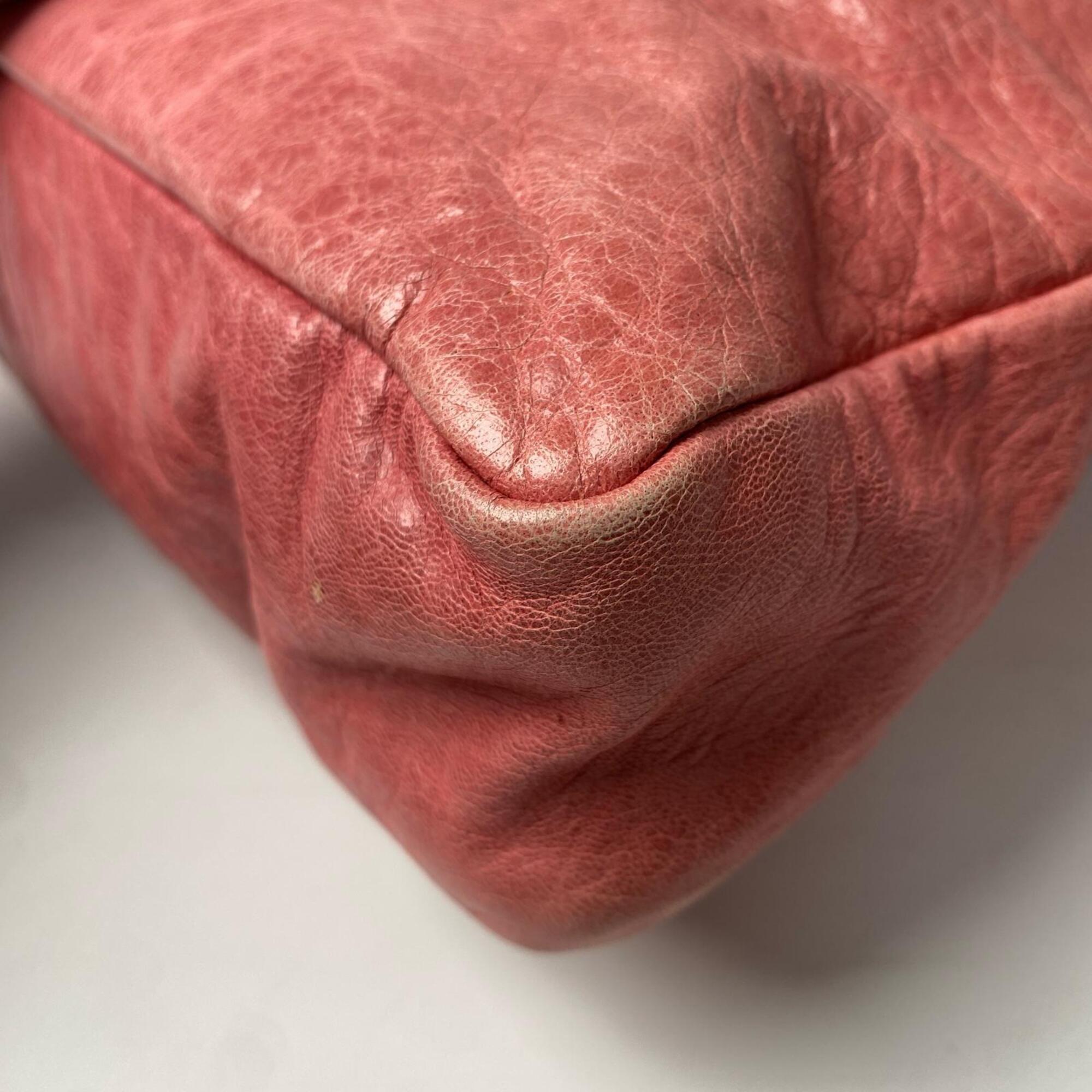Balenciaga Pink Leather Handbag Shoulder Bag (Pre-Owned)