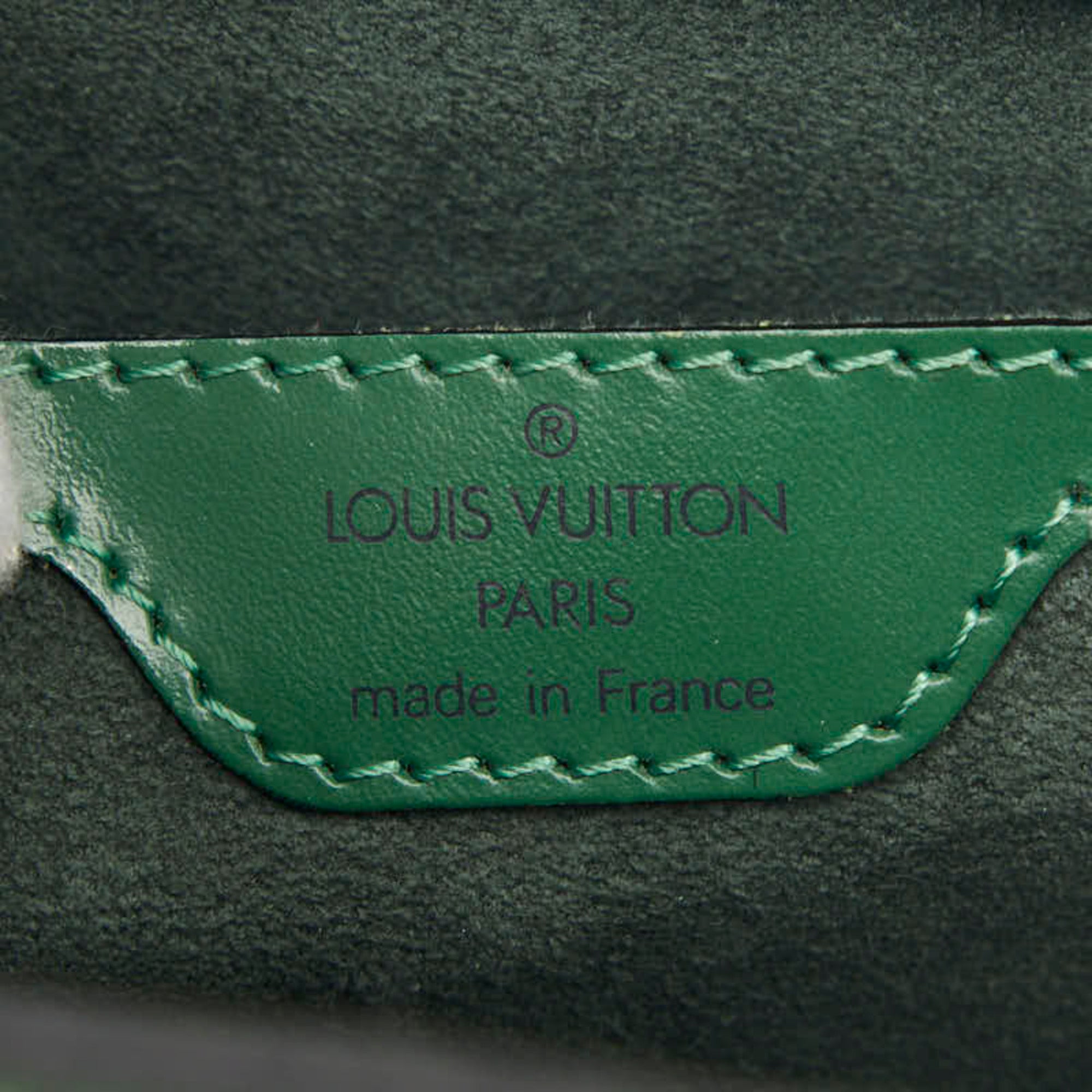 Louis Vuitton Borneo Green Leather Handbag (Pre-Owned)