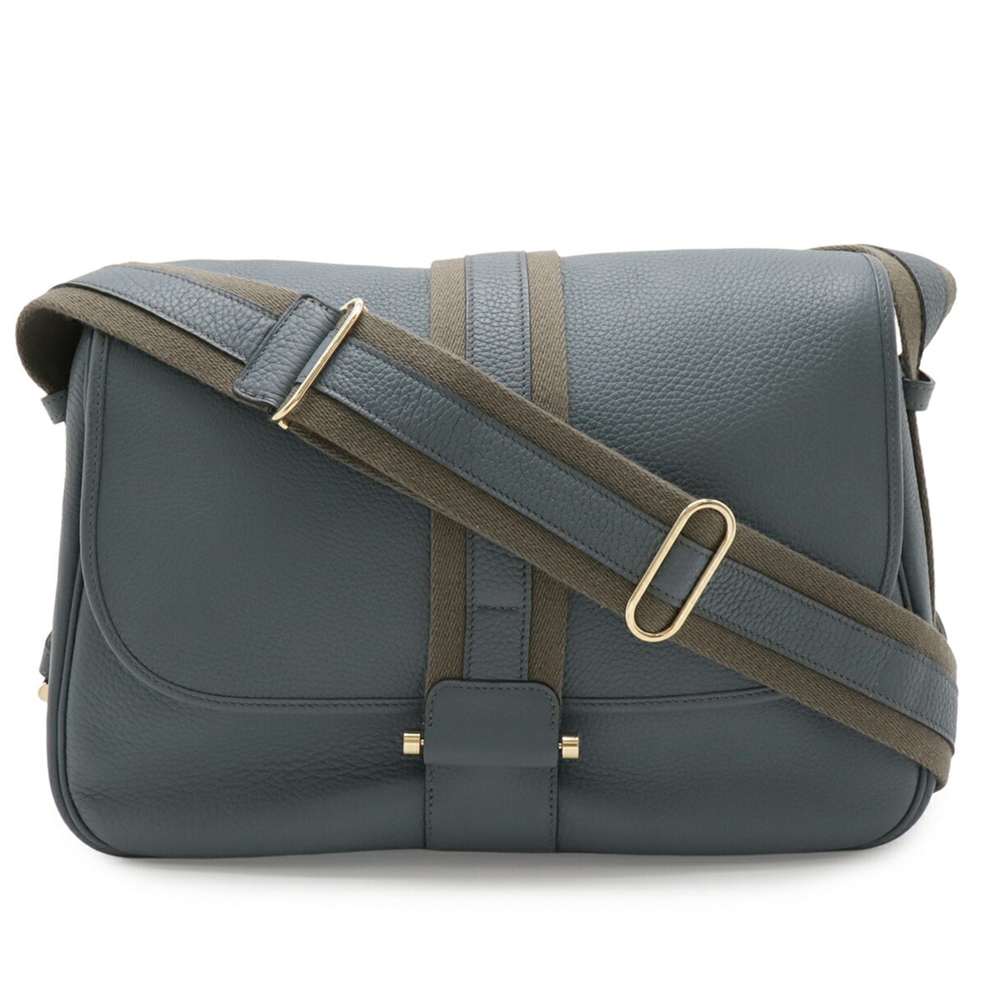 Hermes Light Gray Taurillon Clemence Leather Shoulder Bag (Pre-Owned)