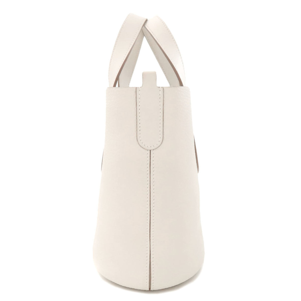 Hermes White Taurillon Clemence Leather Handbag (Pre-Owned)