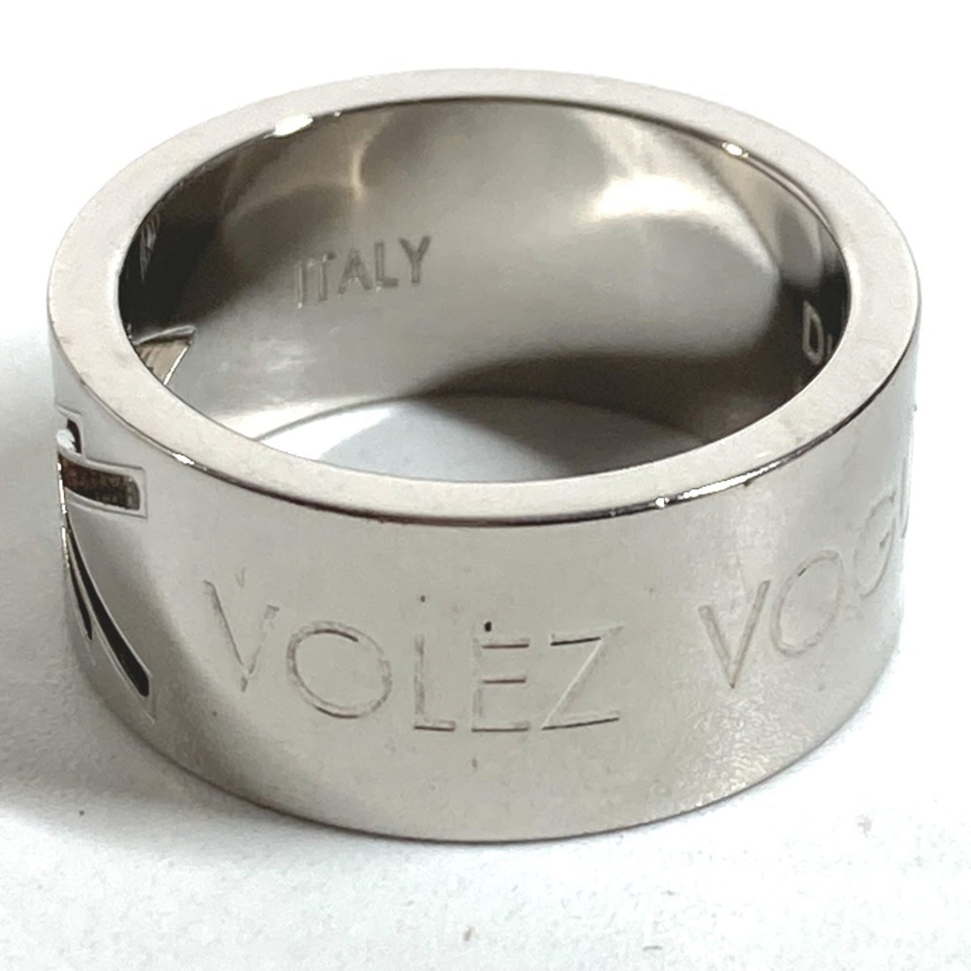 Louis Vuitton Silver Metal Band Ring (Pre-Owned)