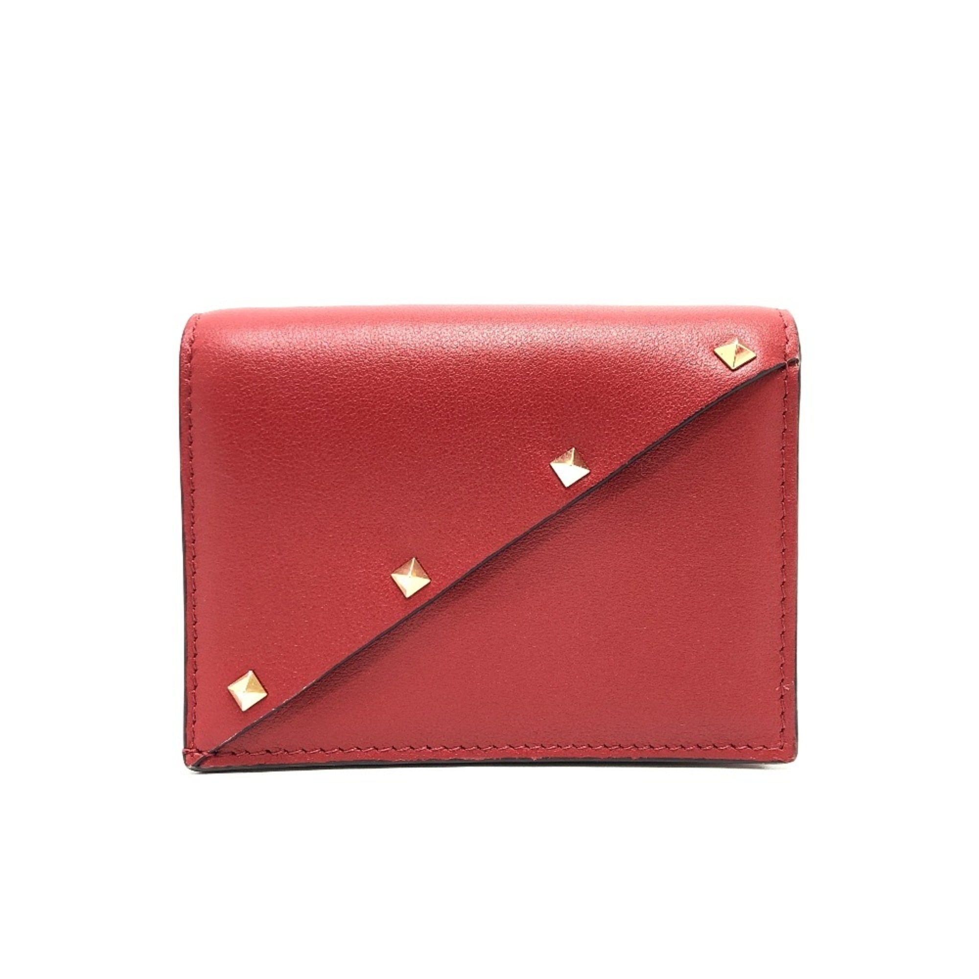 Valentino Red Color Leather Coin Purse/Coin Case (Pre-Owned)