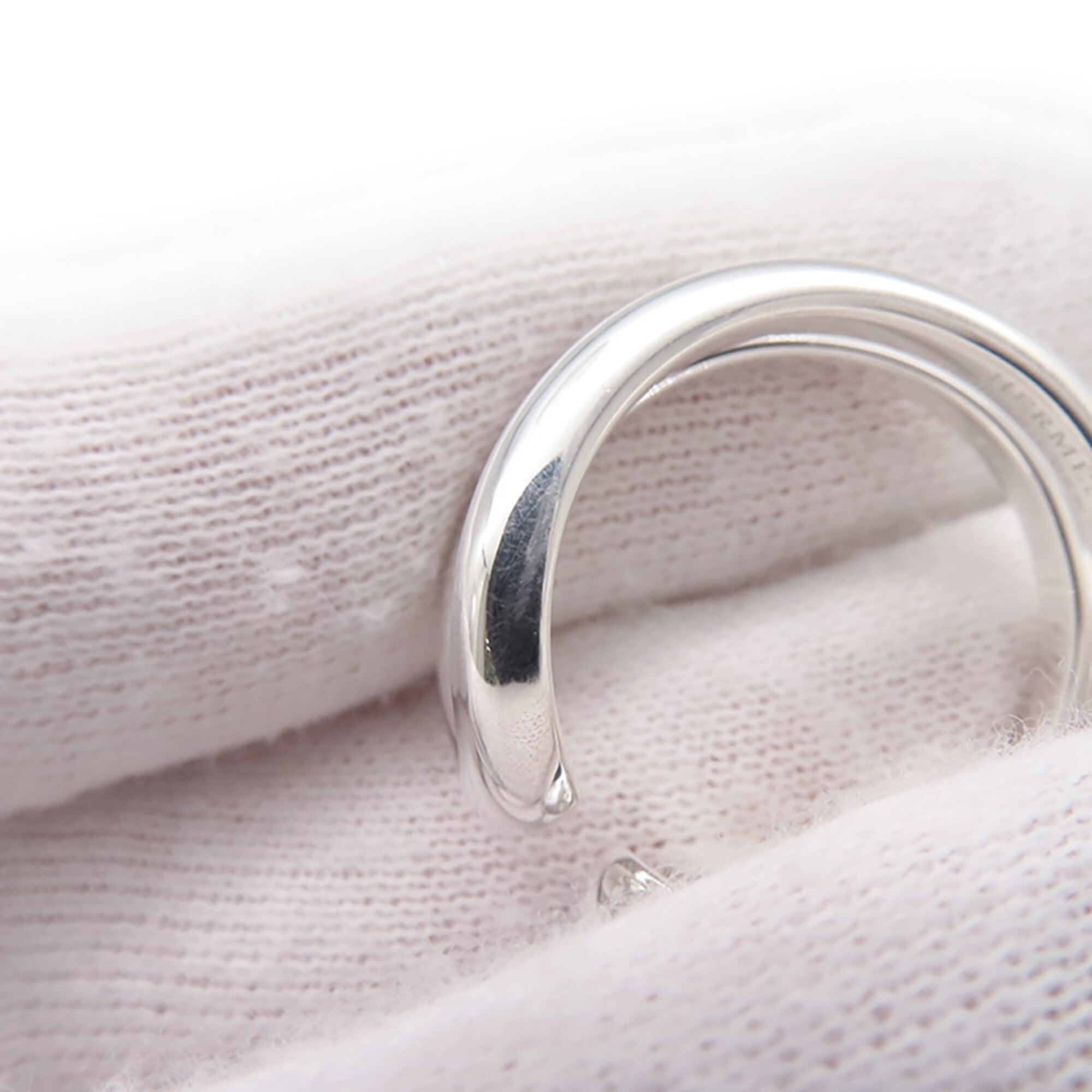 Hermes Silver Silver 925 Band Ring (Pre-Owned)