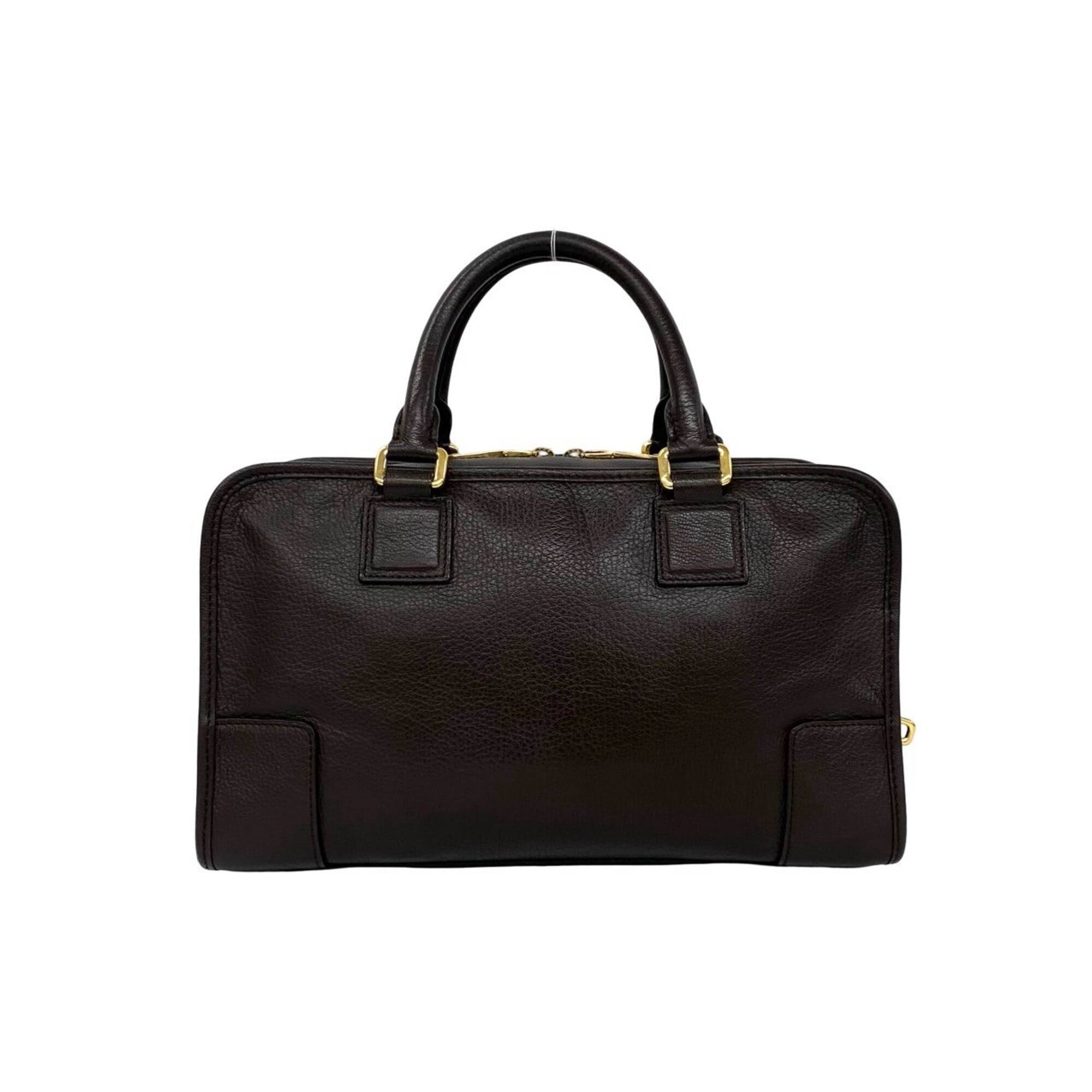 Loewe Brown Leather Boston Bag Handbag (Pre-Owned)