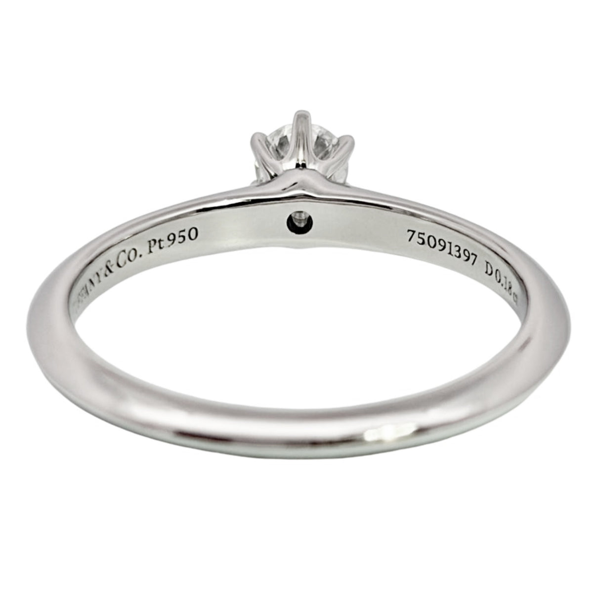 Tiffany Platinum Platinum 950 Band Ring (Pre-Owned)