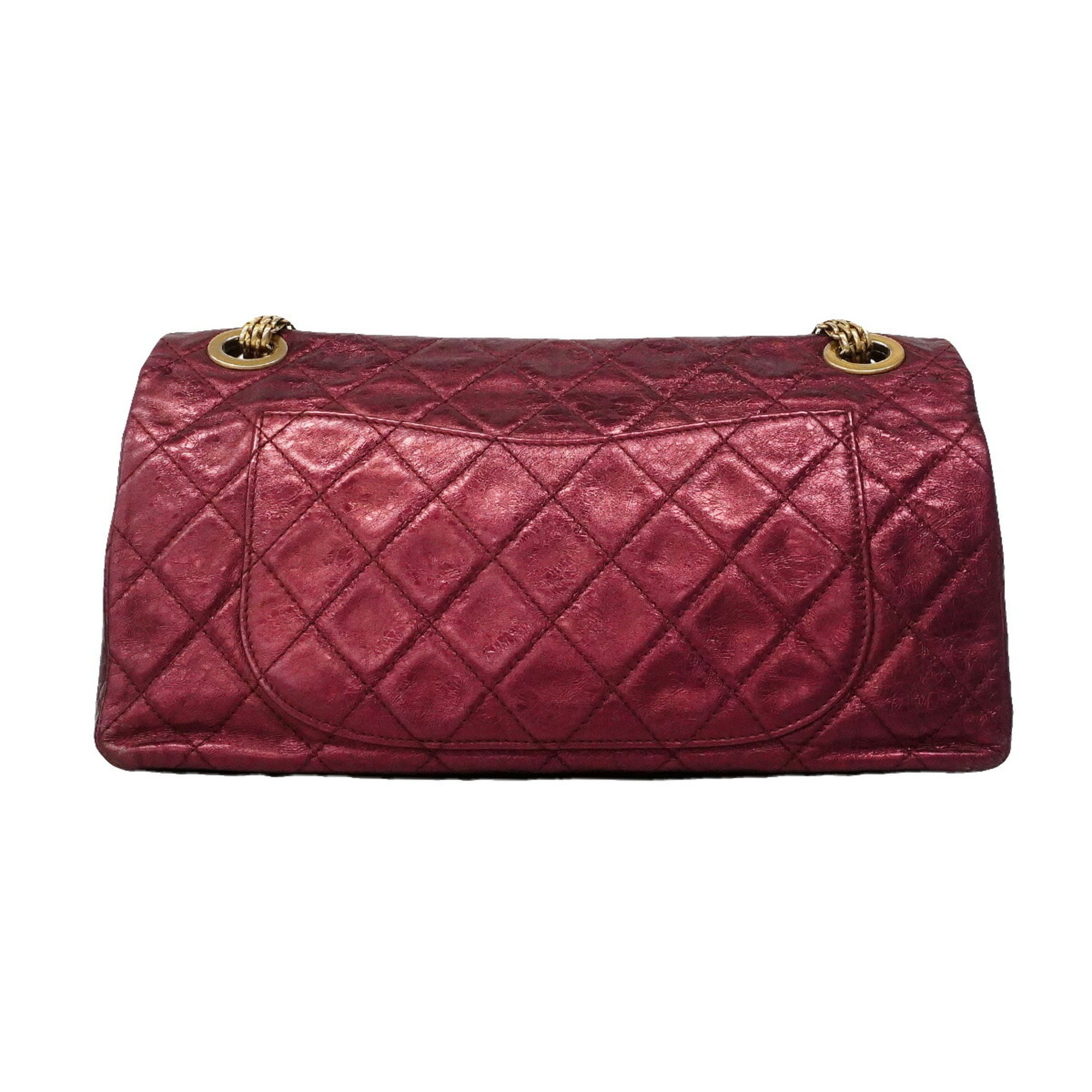 Chanel Bordeaux Leather Shoulder Bag (Pre-Owned)