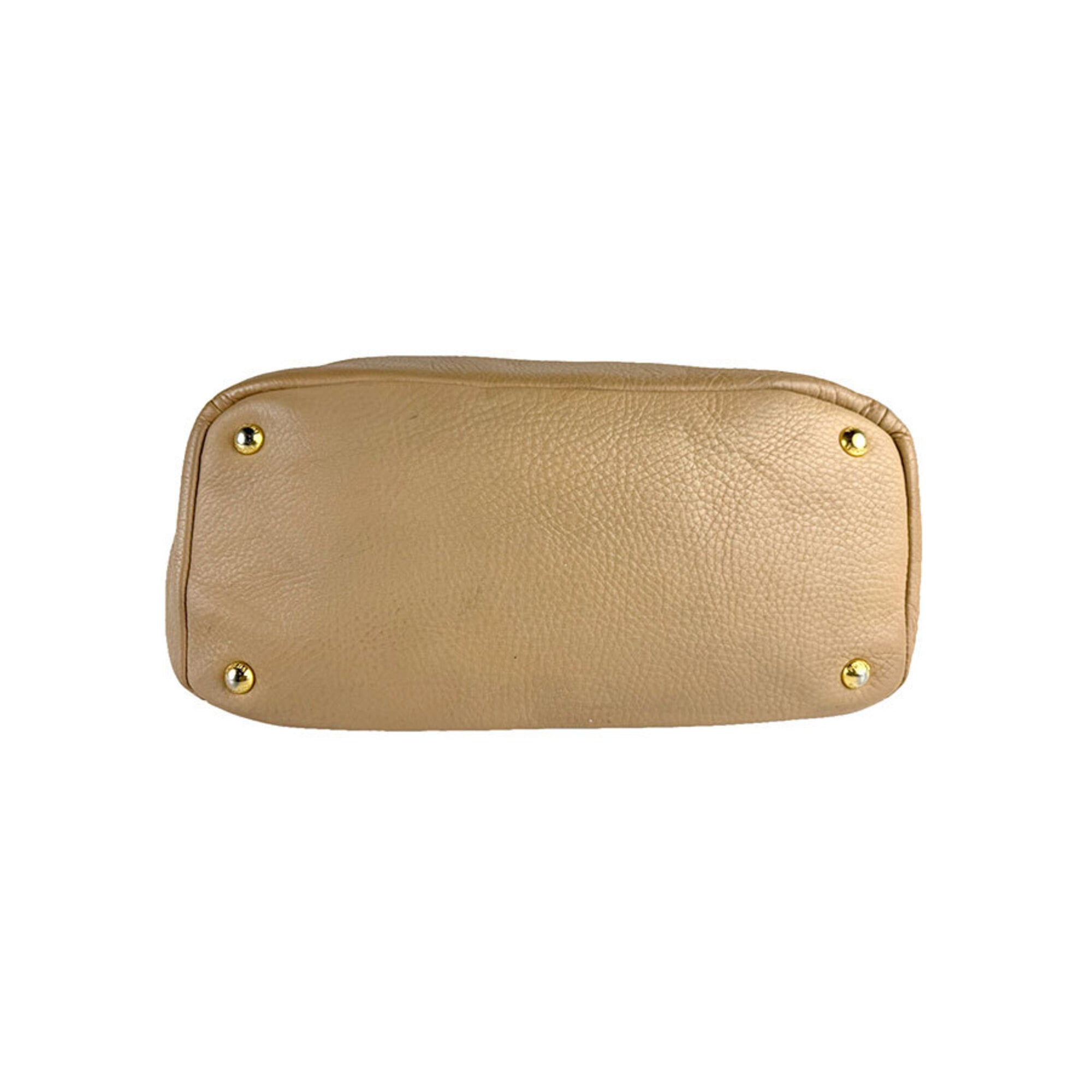 Prada Beige Leather Shoulder Bag (Pre-Owned)