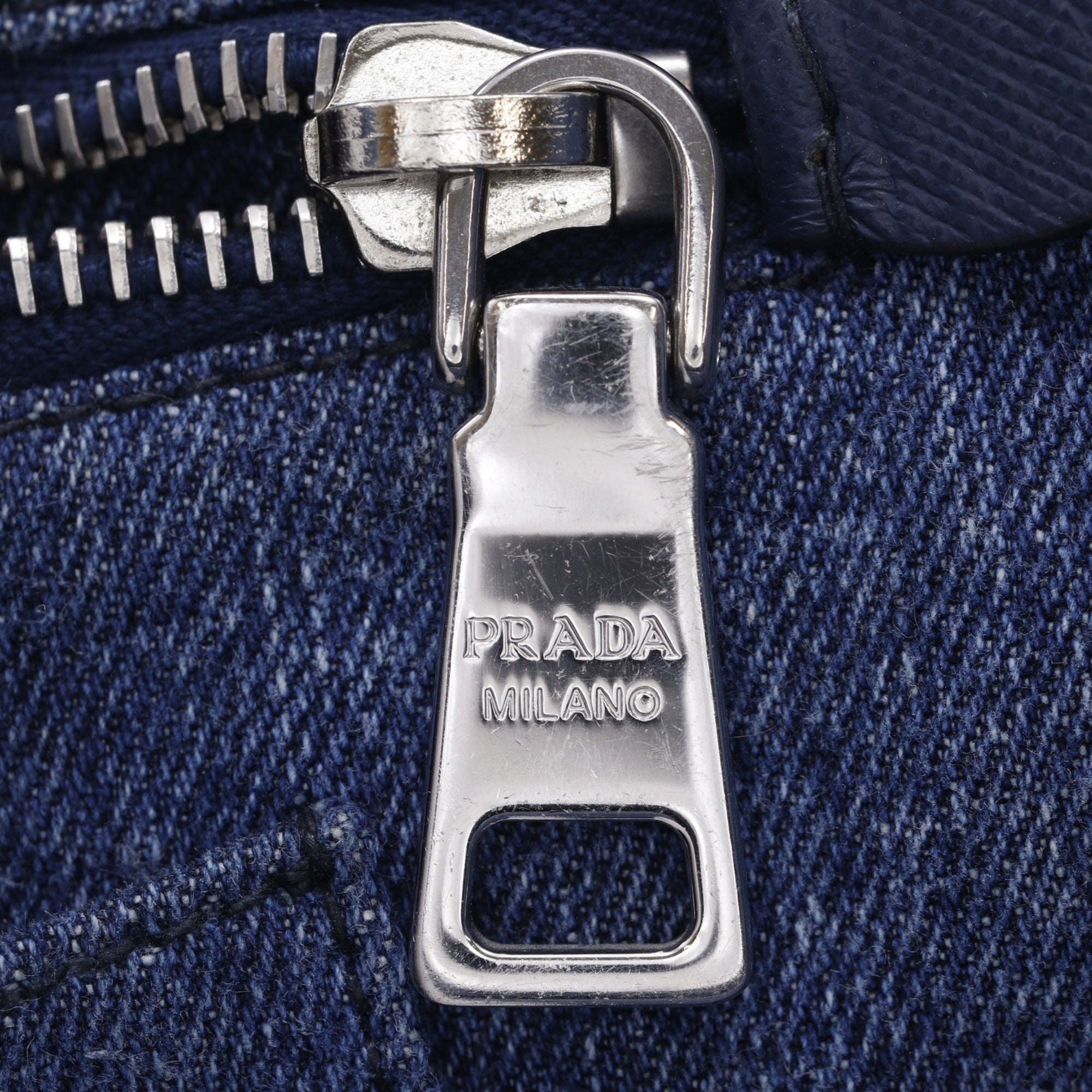 Prada Blue Denim Handbag (Pre-Owned)