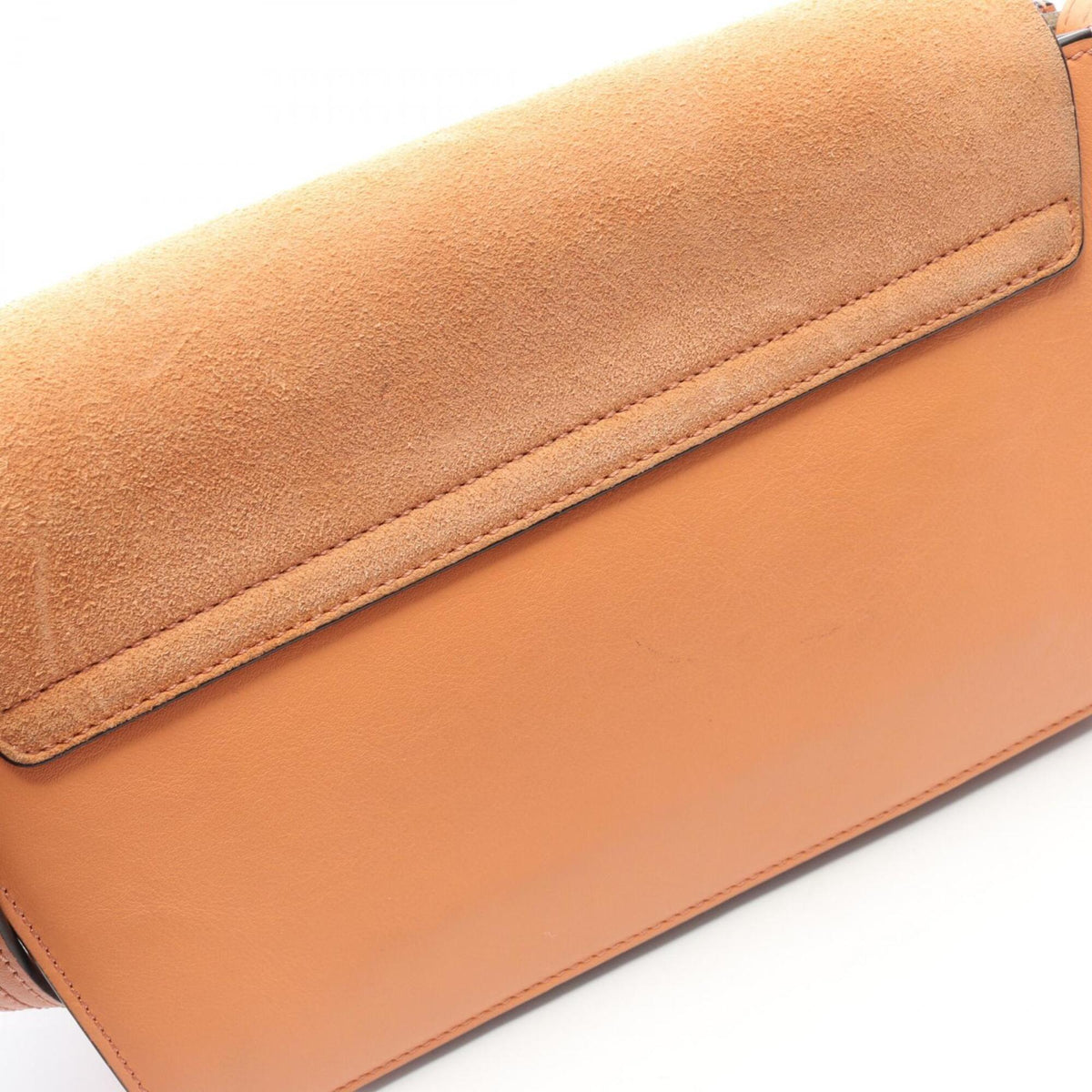 Chloé Orange Leather Suede Handbag Shoulder Bag (Pre-Owned)