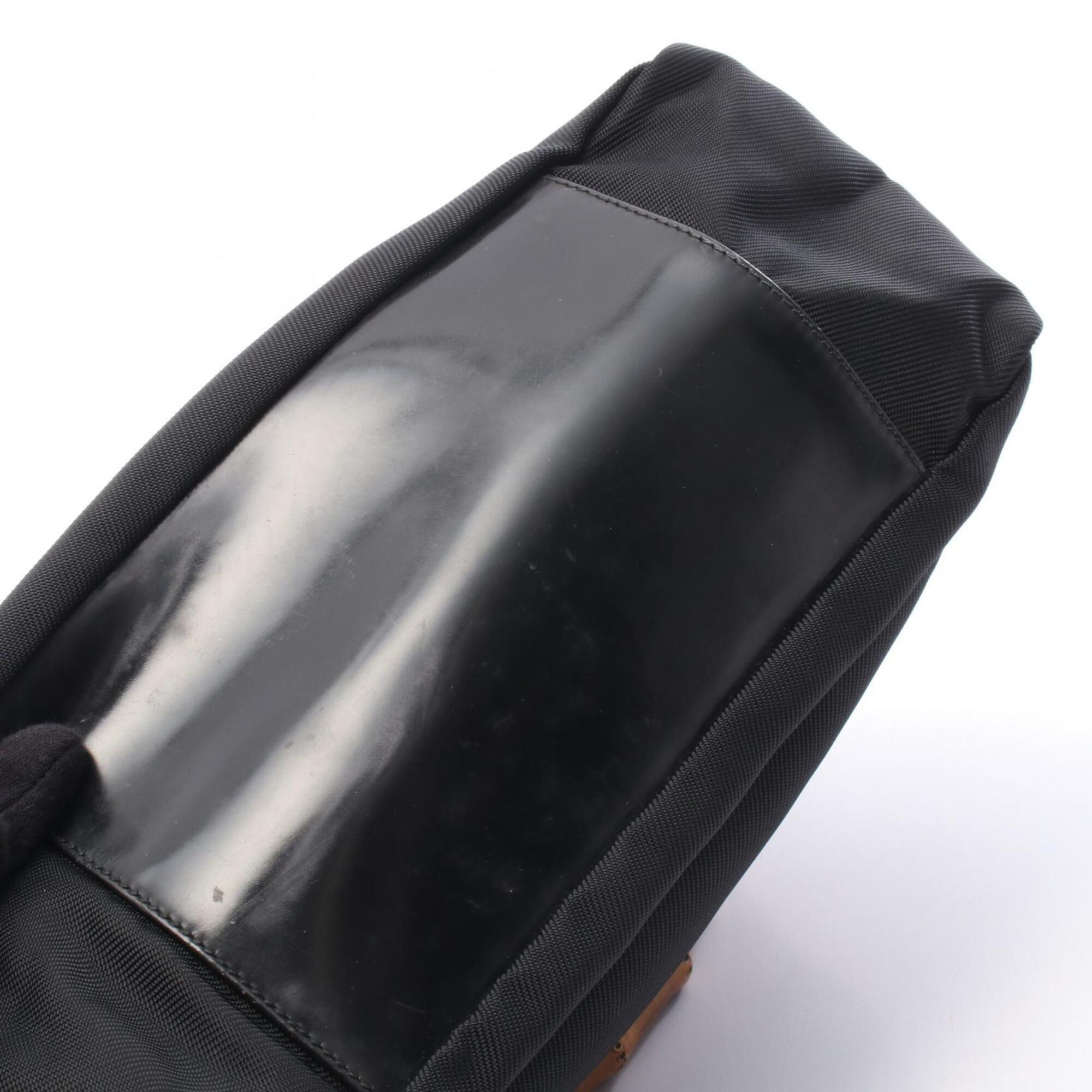 Gucci Black Canvas Leather Handbag (Pre-Owned)